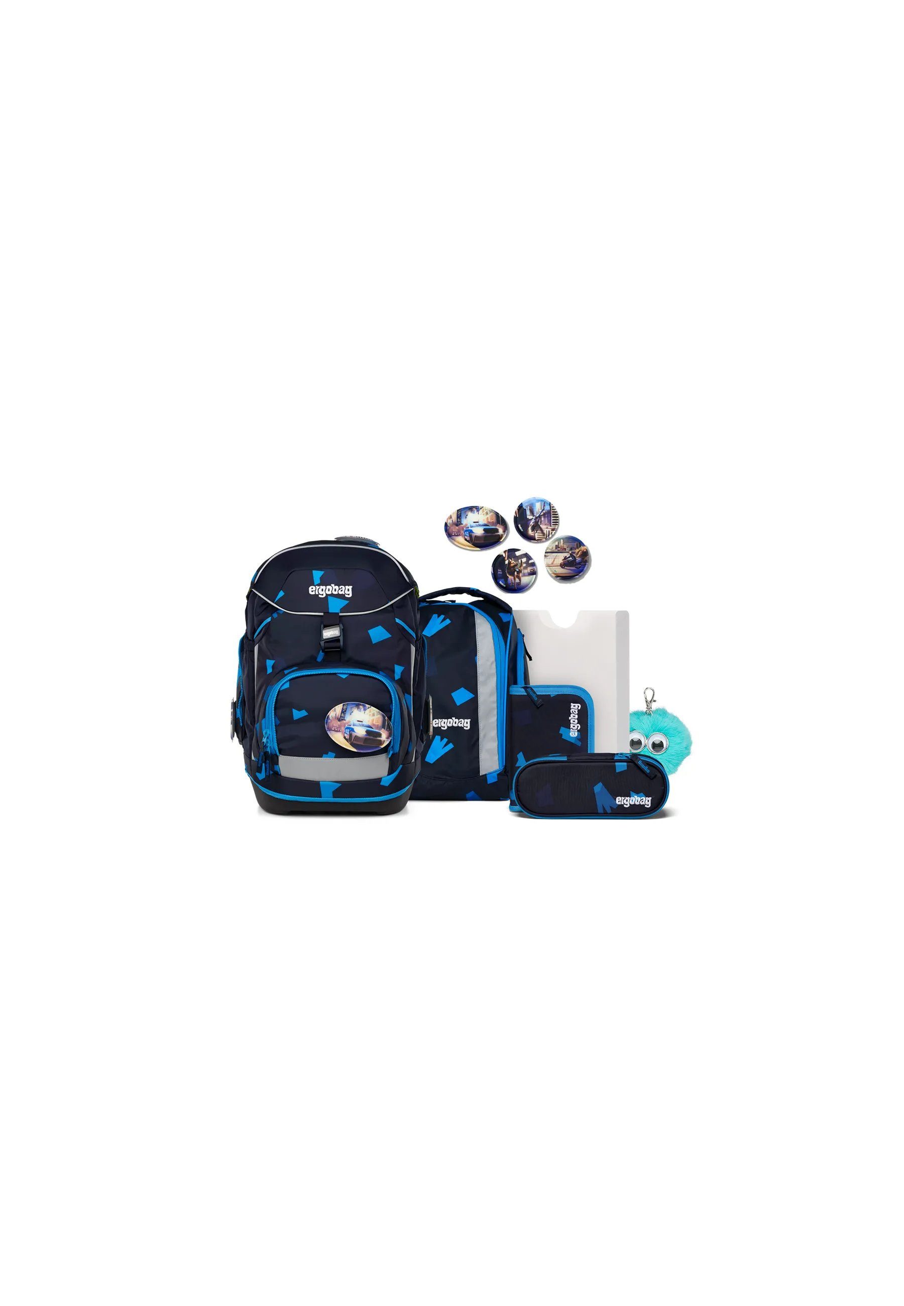 ergobag Schulranzen pack Set Bundle (7-tlg., 7-teiliges Set), größenverstellbares Rückensystem