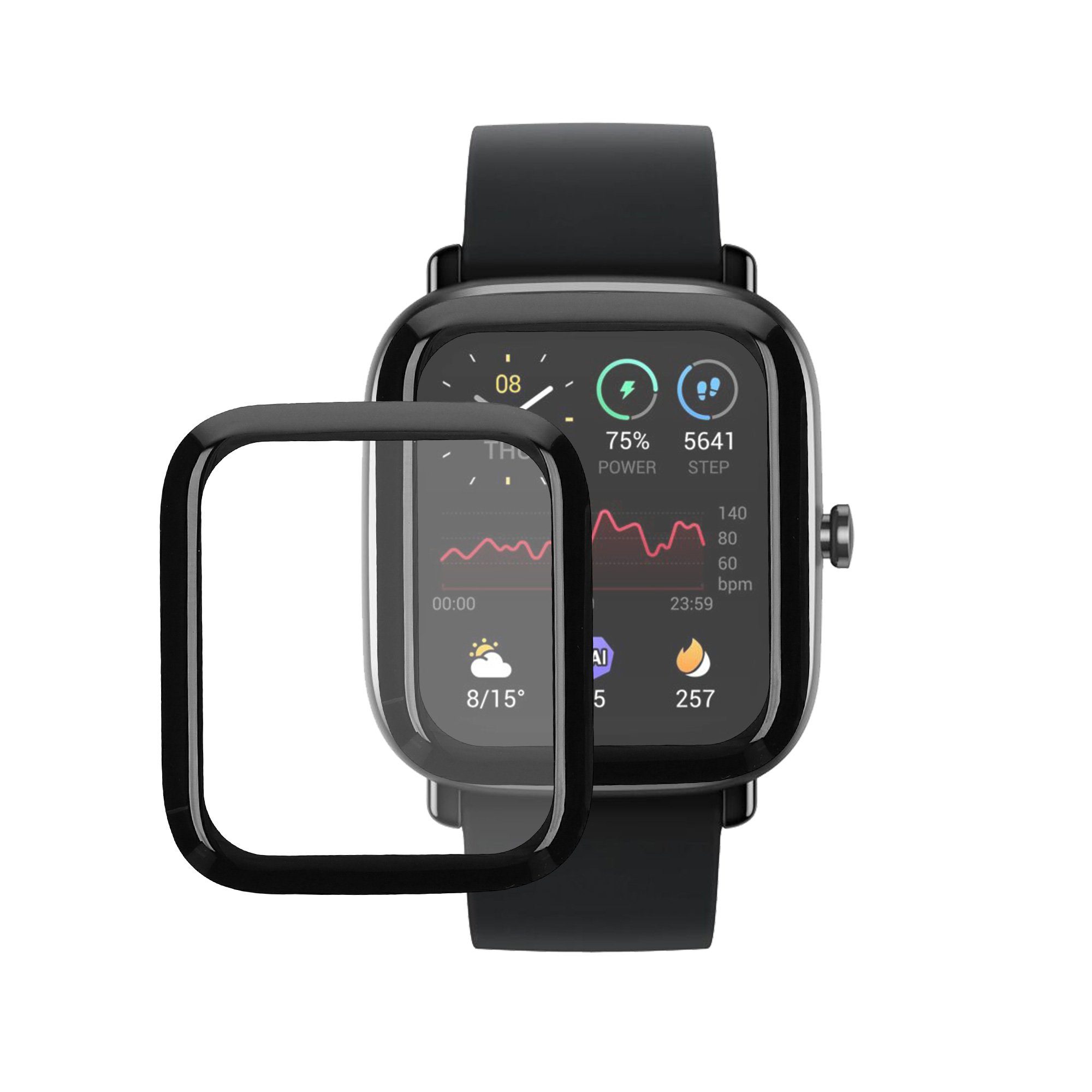 kwmobile Displayschutzfolie 2x Displayschutzfolie für Huami Amazfit GTS 2 Mini, 2 Stück, Schutzfolie für Fitness Tracker - robuster Displayschutz - transparent