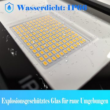 AUFUN LED Flutlichtstrahler 5x100W Wasserdicht IP66 Kaltweiß/Warmweiß