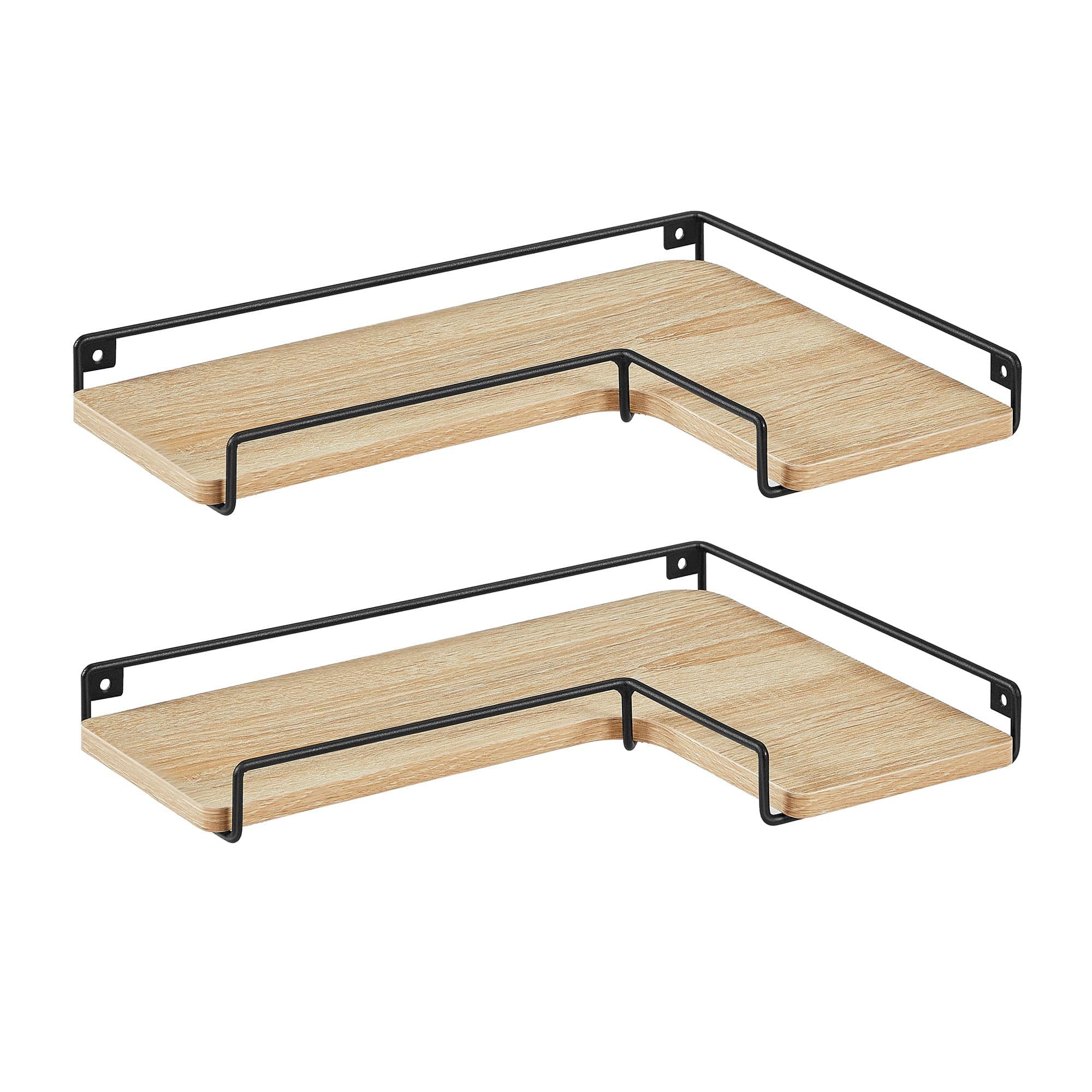 Best for Home Standregal Best For Home – Wandregal mit Haken & Ablage – Sonoma-Look, Stahl-Holz
