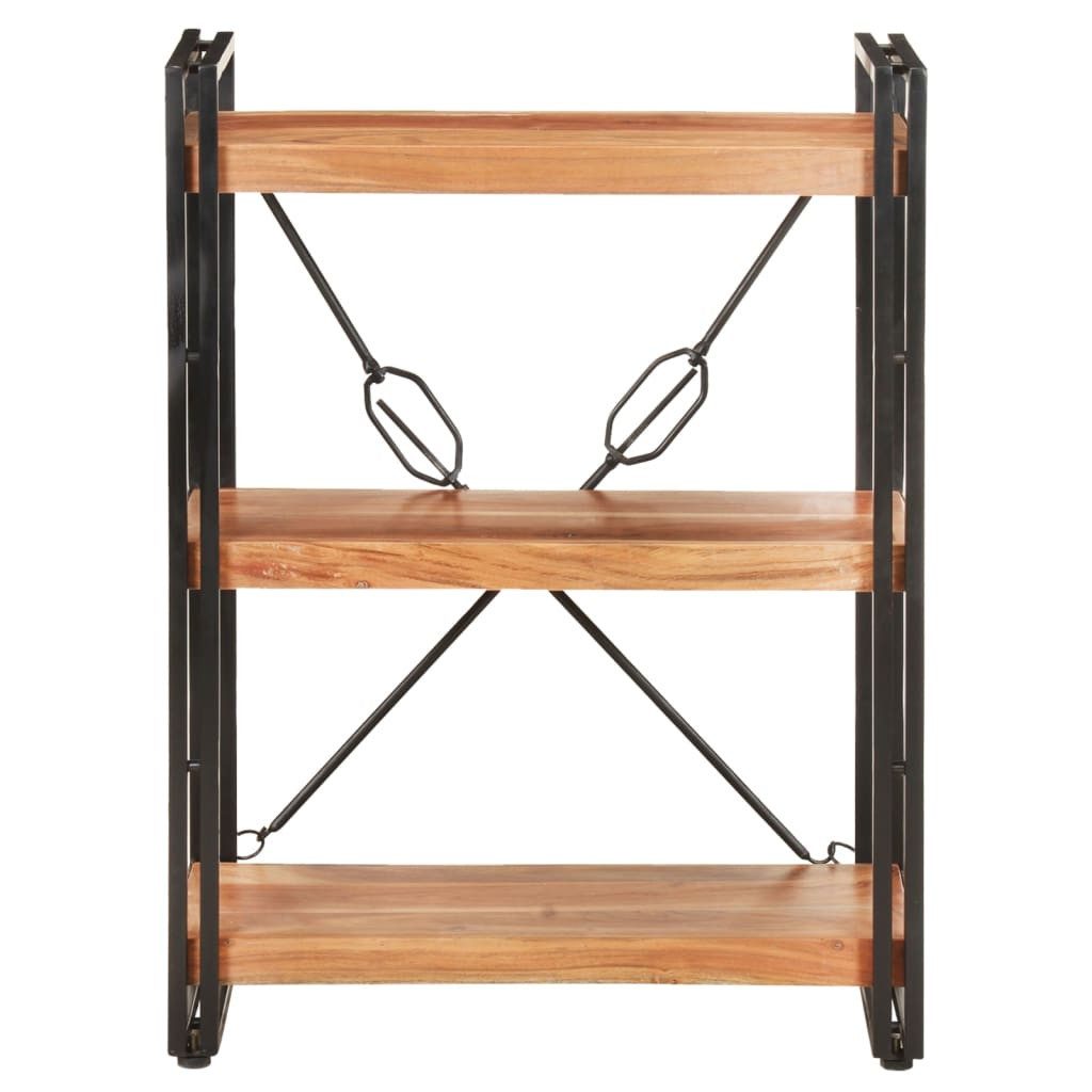 vidaXL Bücherregal NA Bücherregal aus massivem Akazienholz mit 3 Fächern 60x30x80 cm für