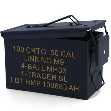 RAMROXX Transportbehälter Munitionskiste Ammo Box Metallkiste Transport Metallbox 305x155x190mm schwarz
