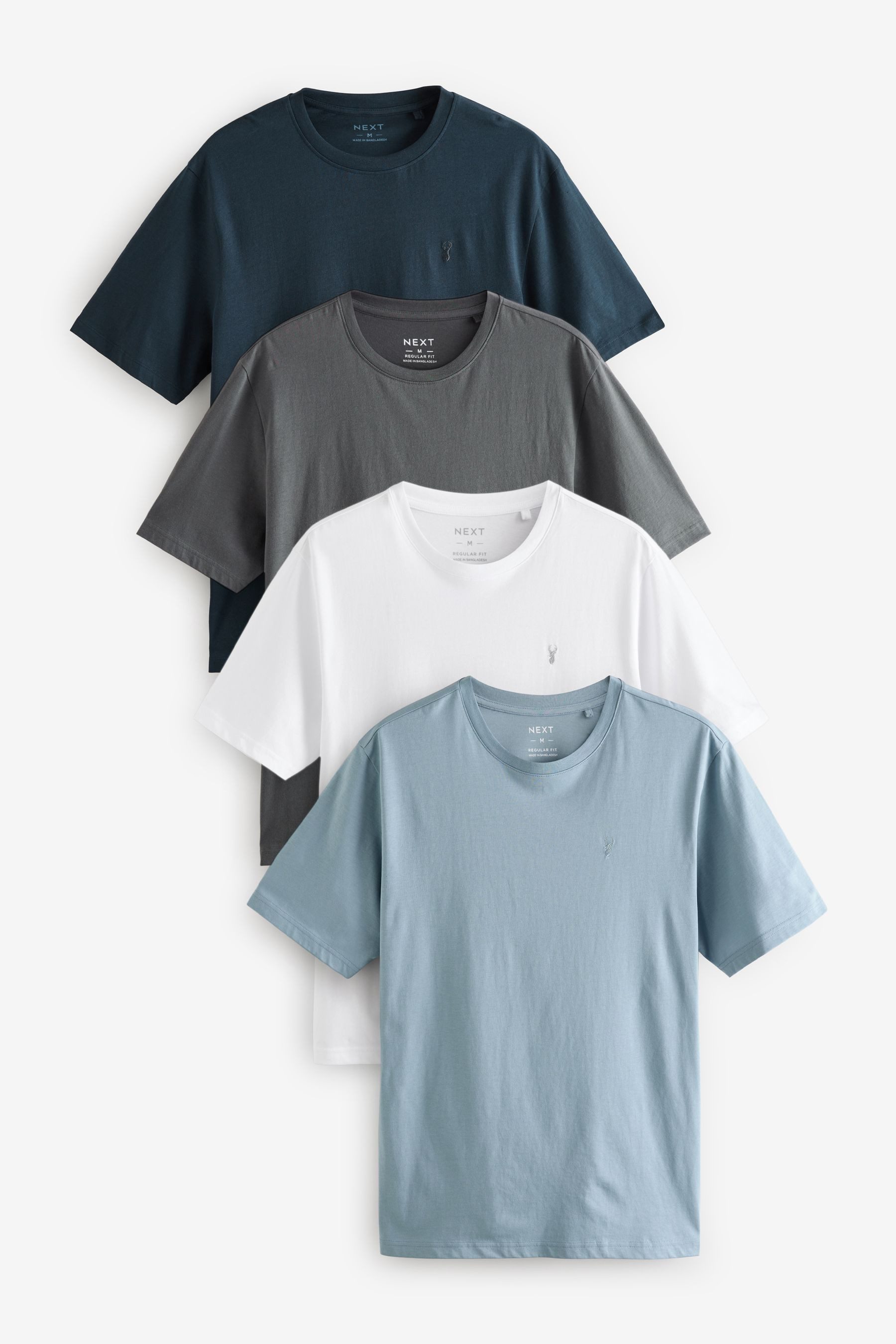 Next T-Shirt Regular Fit T-Shirts, 4er-Pack günstig online kaufen