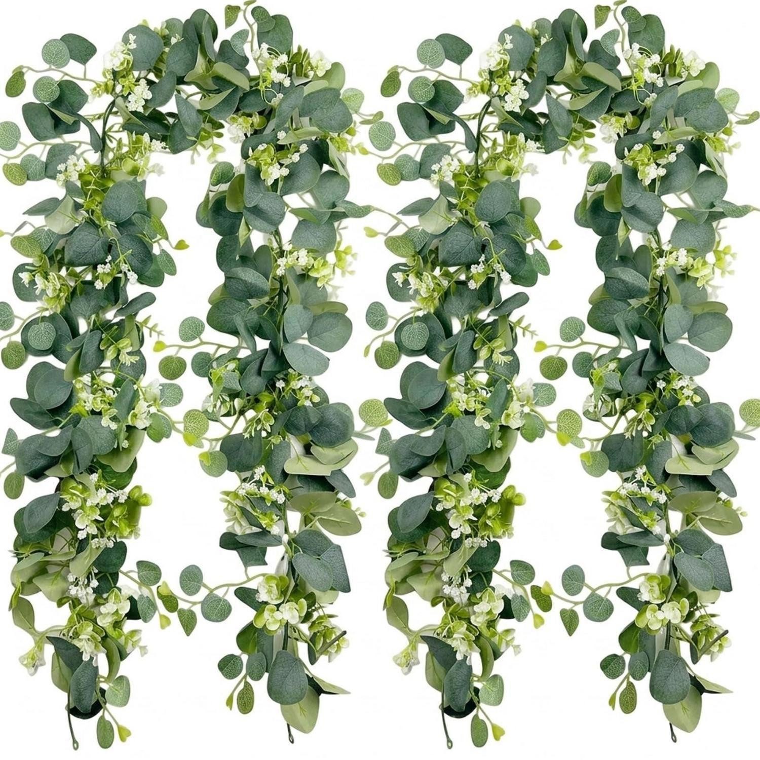 LuxusKollektion Girlande Eukalyptus Girlande 2 Stk. 3,6m Grün