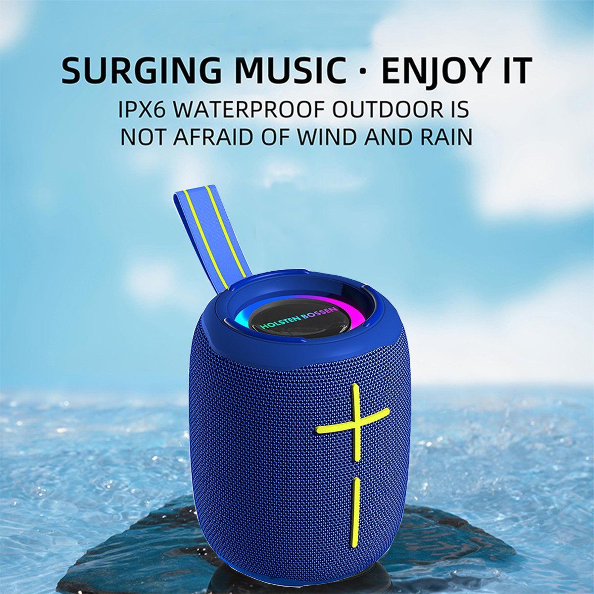 Reisen) Wasserdicht Stereo Bluetooth Lautsprecher XDeer (360° Tragbarer Box Blau Soundbox für Bluetooth Musikbox Bluetooth-Lautsprecher Sound