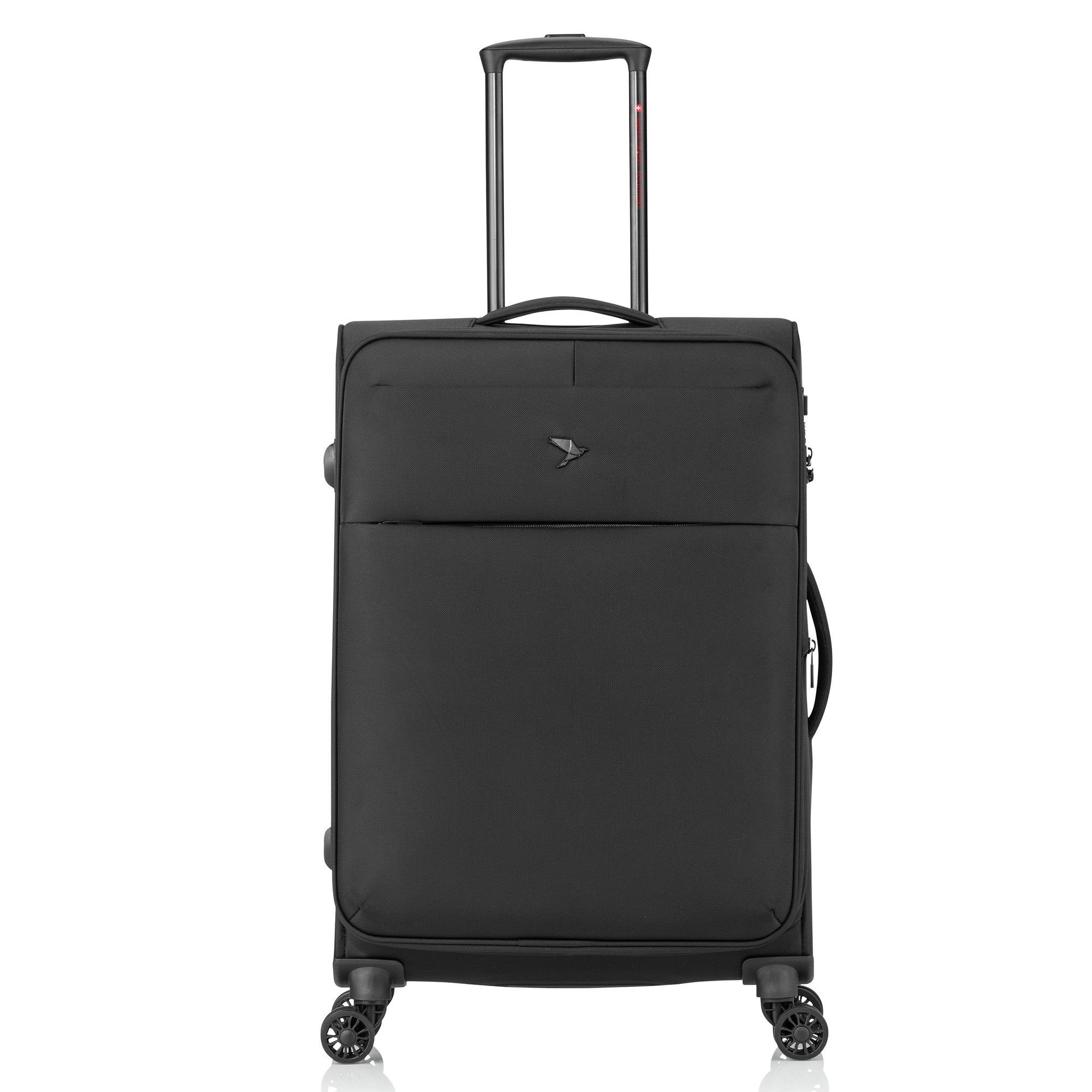 Pack Easy Weichgepack Trolley GoOn 4 Rollen Polyester Ausstattungen arretierbarer Griff Dehnfalte Kreuzpackgurt