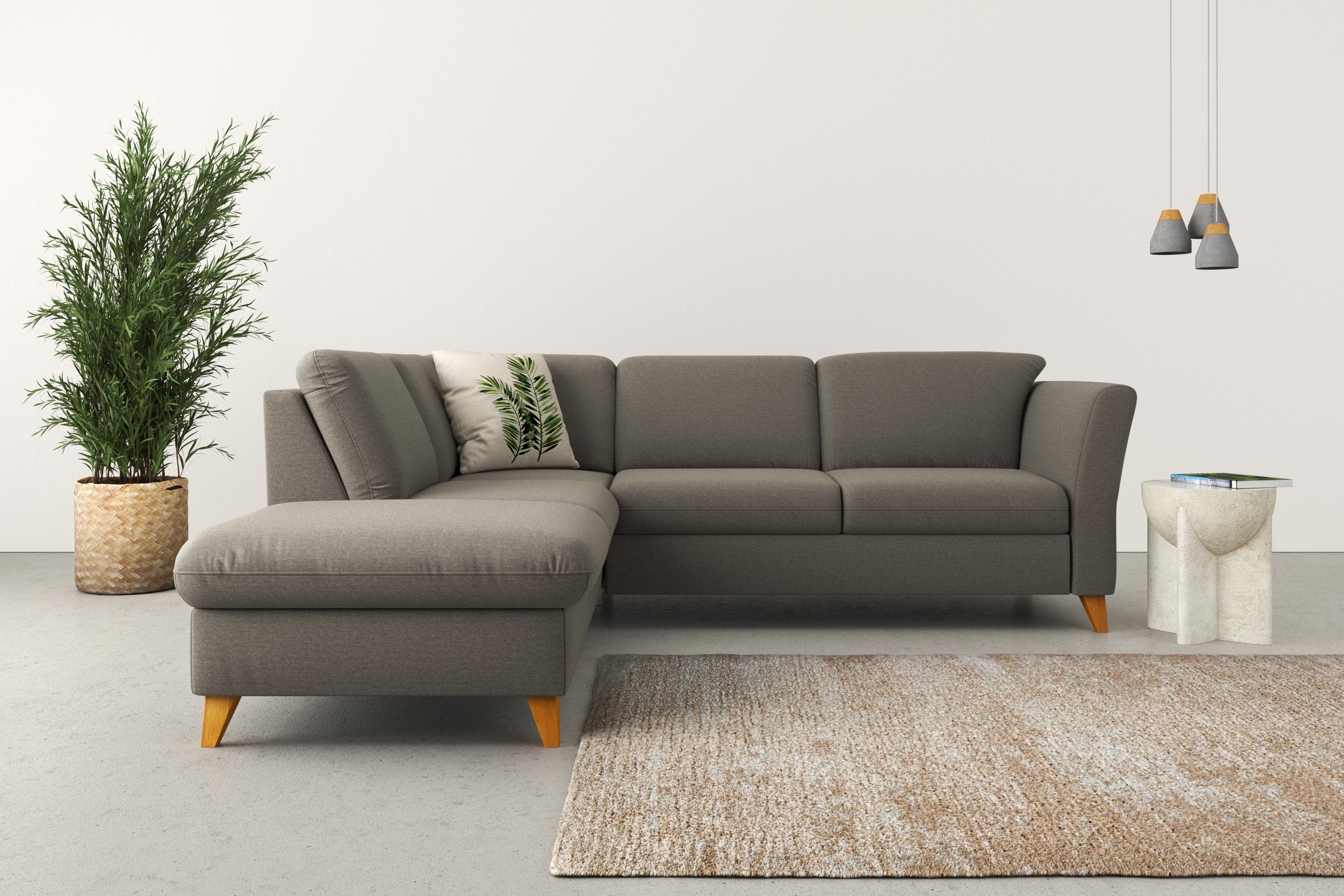 Home affaire Ecksofa Trelleborg L-Form, Federkern-Polsterung, günstig online kaufen