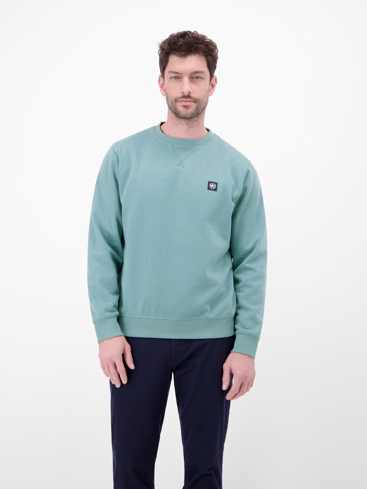 LERROS Sweatshirt Urbaner Sweatshirtstyle, weiche Haptik Unifarbenes Herren‑Sweatshirt, hoher Tragekomfort, REGULAR FIT