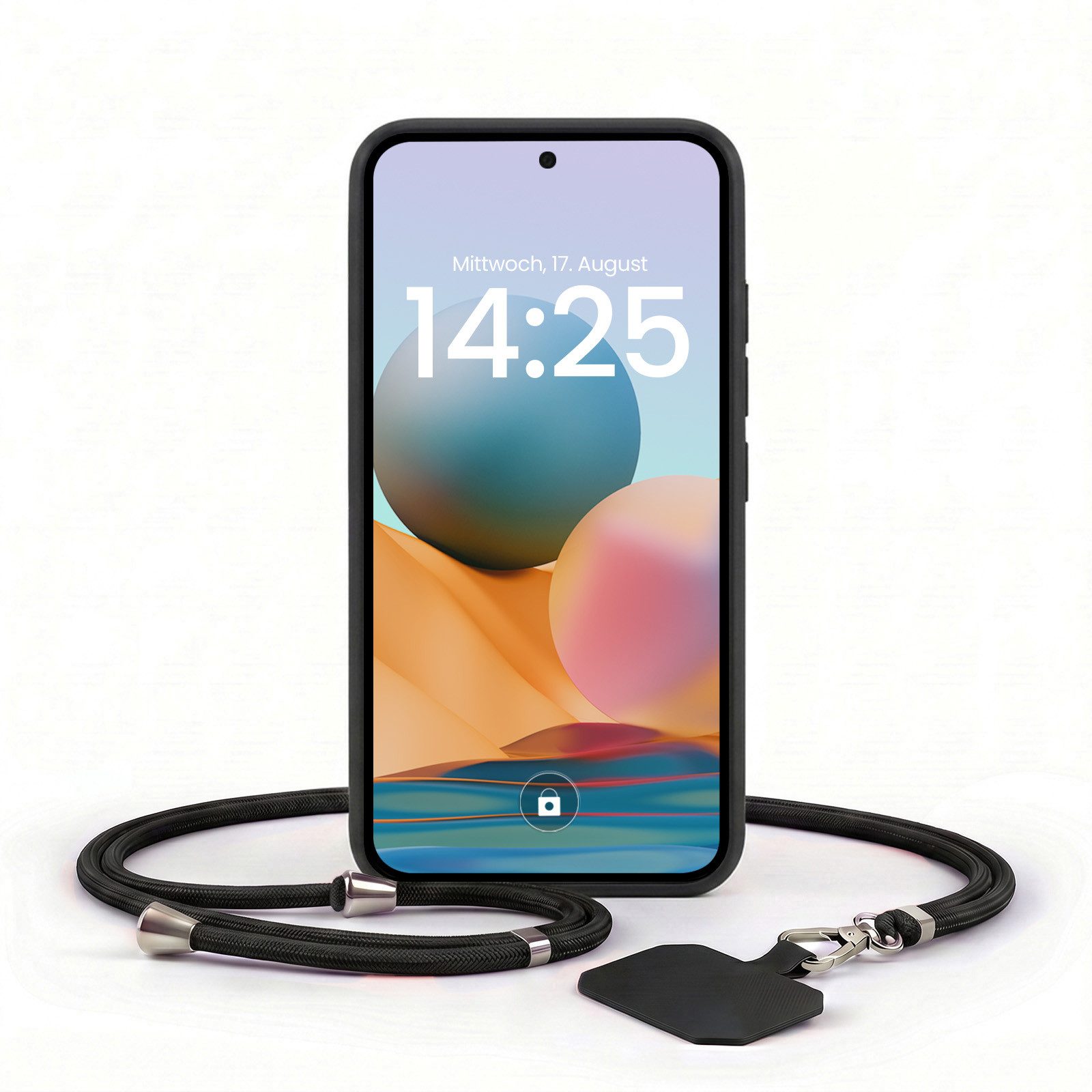 Handyhülle SoftGrip Cover Hülle mit Trageband für Xiaomi Redmi Note 10 Pro 6.67 Zoll, 6.67, Handy Case Kameraschutz mit Handykette Handyband Umhängeband Lanyard