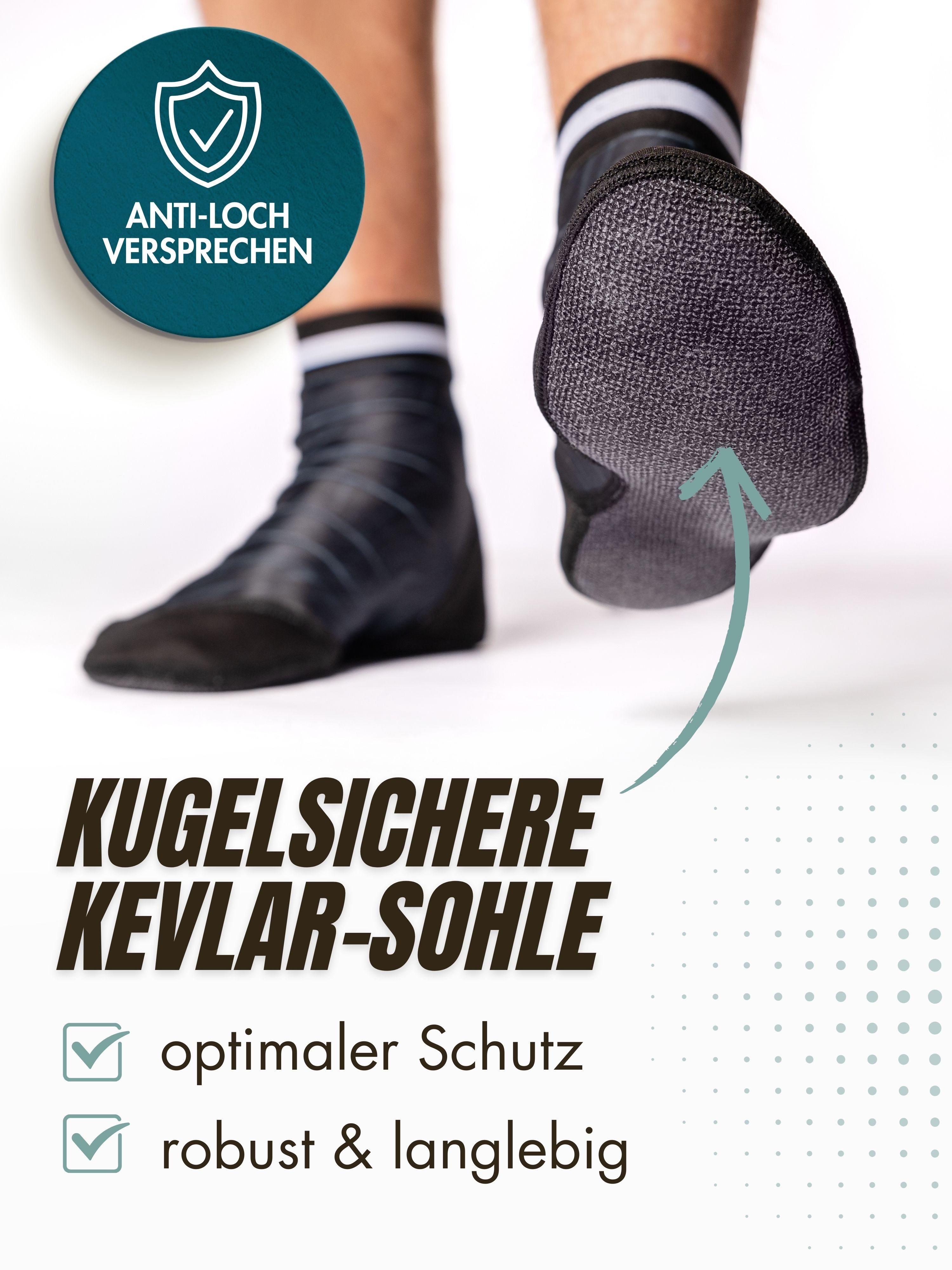 Momevo Neoprensocken Profi Beachvolleyball Socken aus kugelsicherem Kevlar mit Tragetasche