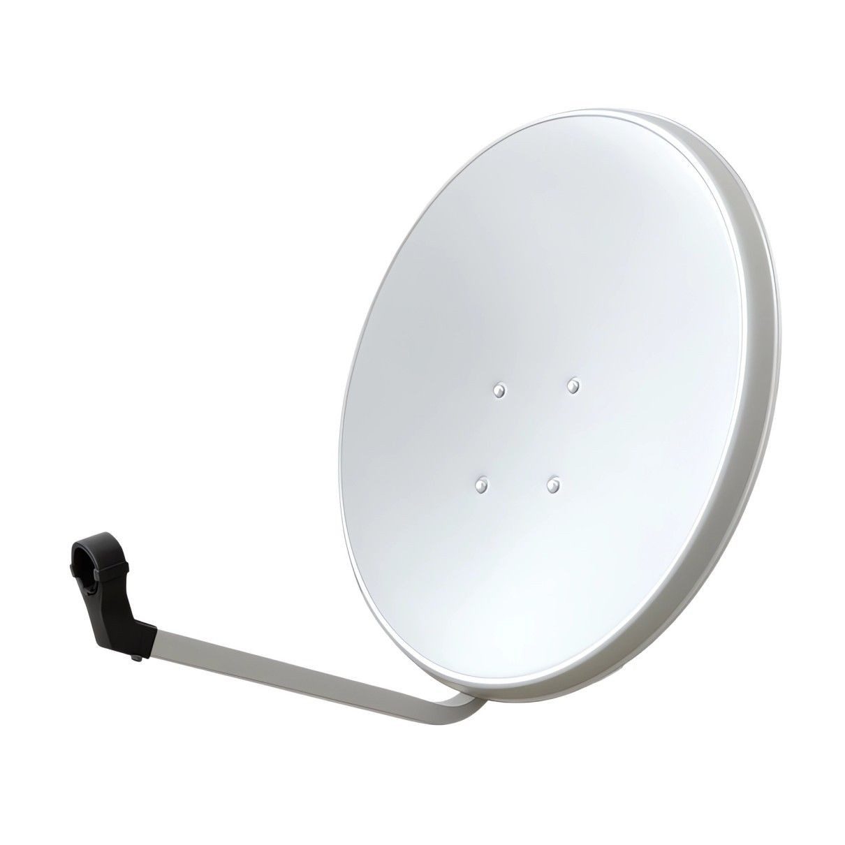 ARLI 60 cm HD Sat Anlage weiss + Single LNB + Satfinder SAT-Antenne (60 cm, Stahl, Digital 1 Teilnehmer Antenne lichtgrau/Weiss UHD 4K Full HD)