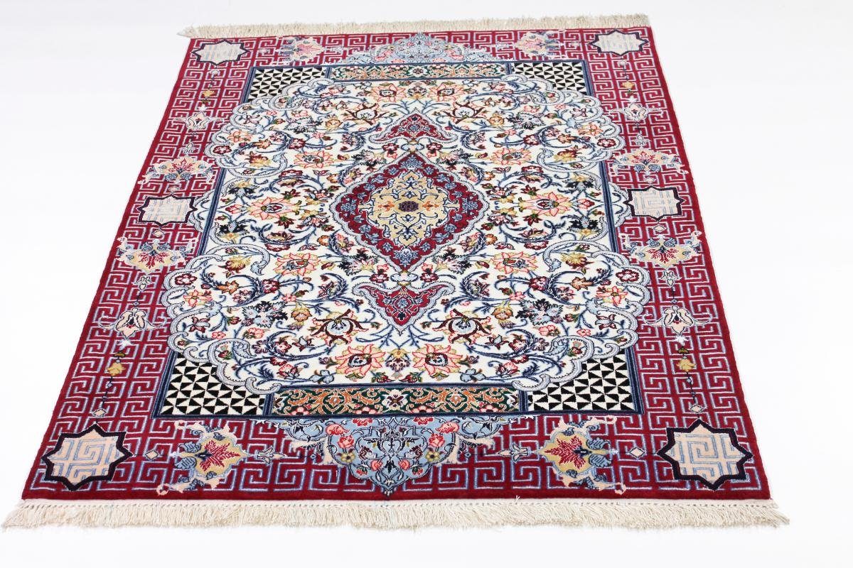 rechteckig, Orientteppich Orientteppich, Isfahan Höhe: 6 Seidenkette Nain Handgeknüpfter mm 108x152 Trading,