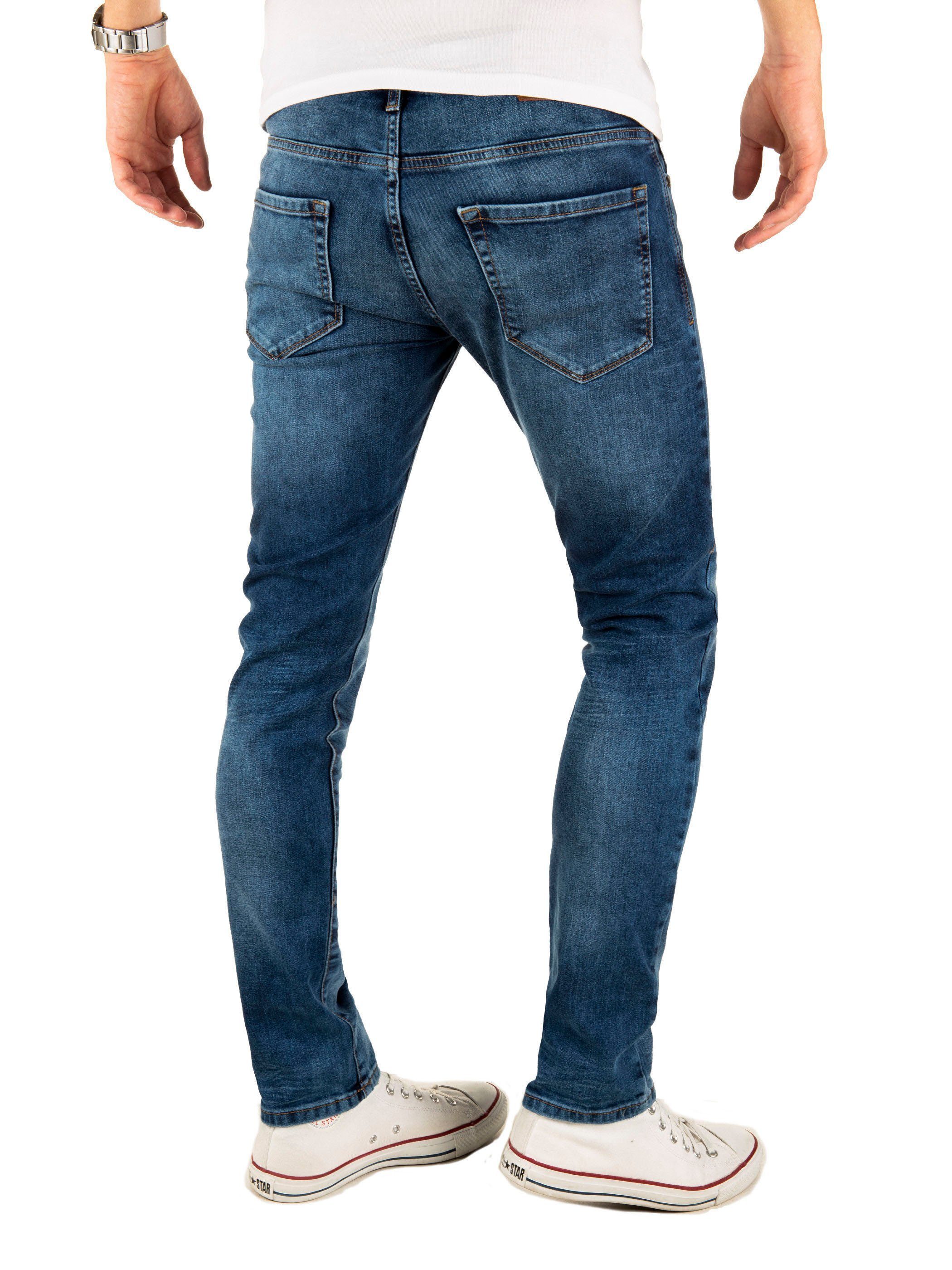 194028) Blau WOTEGA (insignia WOTEGA 5-Pocket-Style Rick Slim-fit-Jeans Jeans - blue