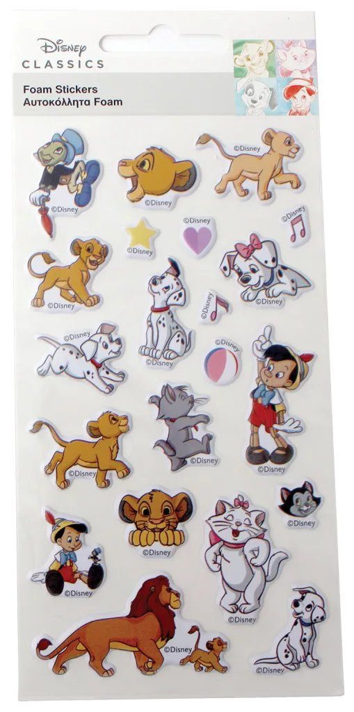 Disney Kreativset Disney Classics Play Puffy Schaumstoff-Aufkleberset