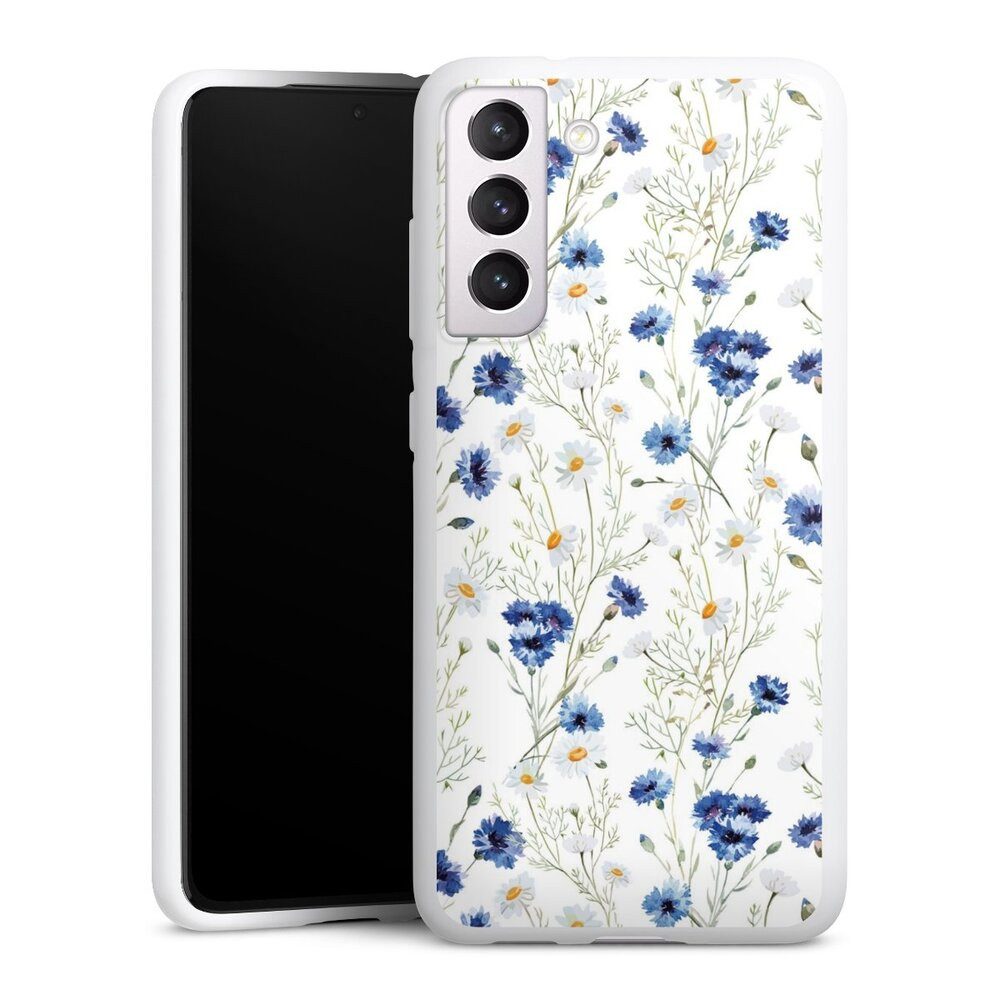 DeinDesign Handyhülle Muster Blume Blumen Flower Pattern 6, Samsung Galaxy S21 FE 5G Silikon Hülle Bumper Case Handy Schutzhülle
