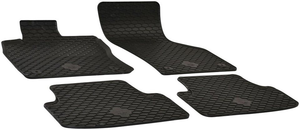 WALSER Passform-Fußmatten (4 St), z.B. für Audi A3, VW Golf VII, Seat Leon,  VW Golf VIII