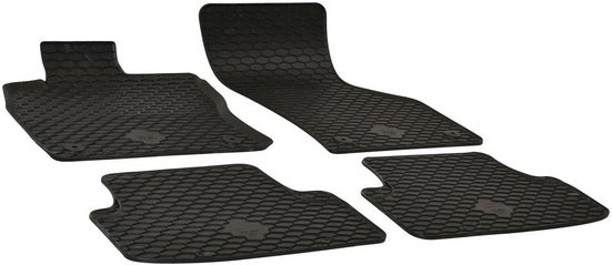WALSER Passform-Fußmatten (4 Stück), für Audi A3, VW Golf VII, Seat Leon 2013-Heute, VW Golf VIII 2020-Heute