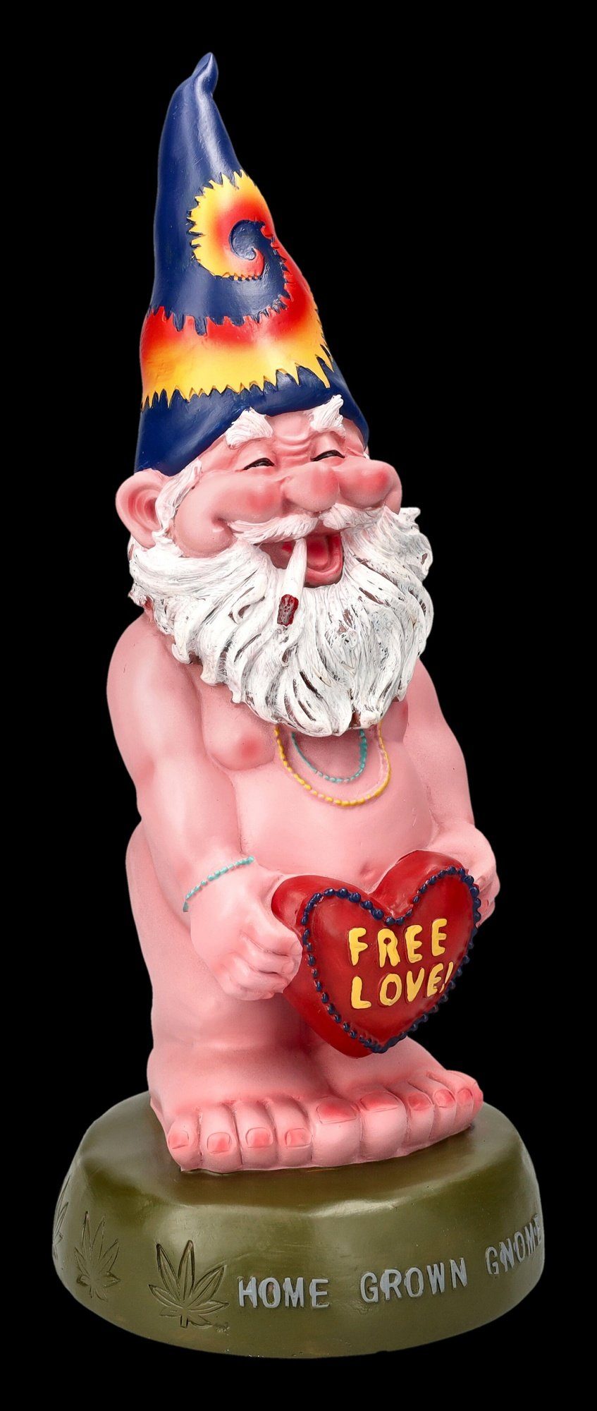 Figuren Shop GmbH Gartenzwerg Gartenzwerg Figur - Hippie Gnom Free Love