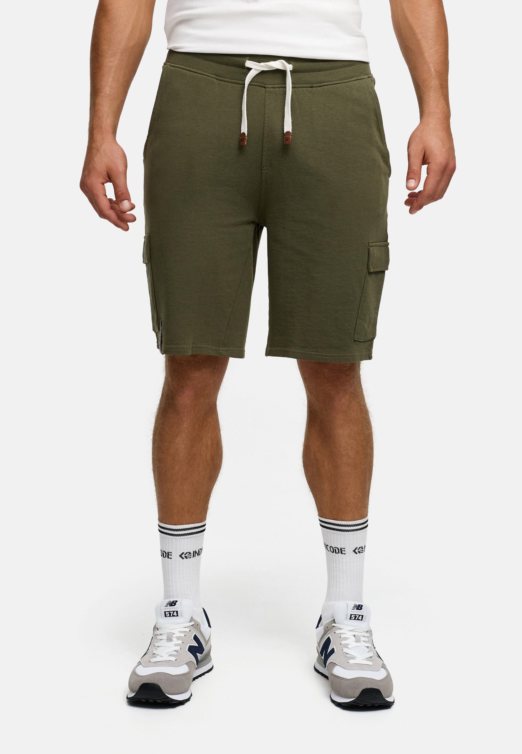 INDICODE Sweatshorts Herren White Rock Sweat Shorts Herrenshorts aus 100 % Baumwolle
