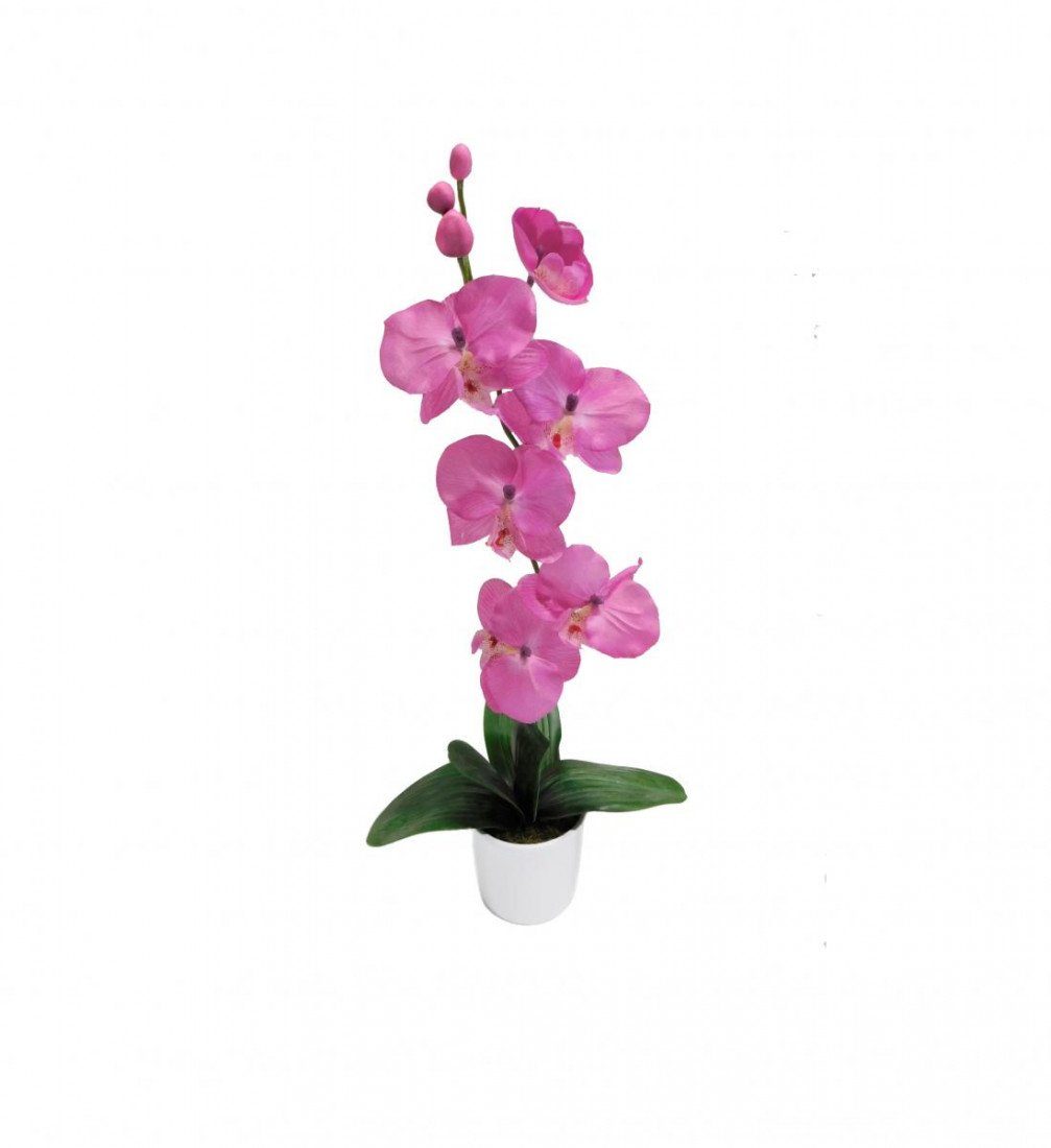 Orchidee Phalaenopsis im Topf Kunstblume Seidenblumen künstliche Pflanze Deko 