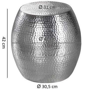 KADIMA DESIGN Beistelltisch Ø 42cm Aluminium Dekotisch Ablagetisch Metall