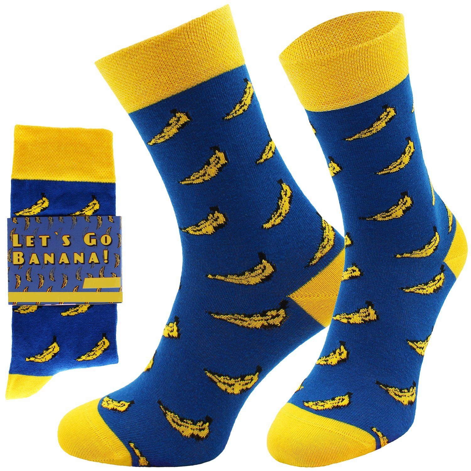 Chili Lifestyle Freizeitsocken BANANA Lustige Socken mit Spruch Banderole a günstig online kaufen