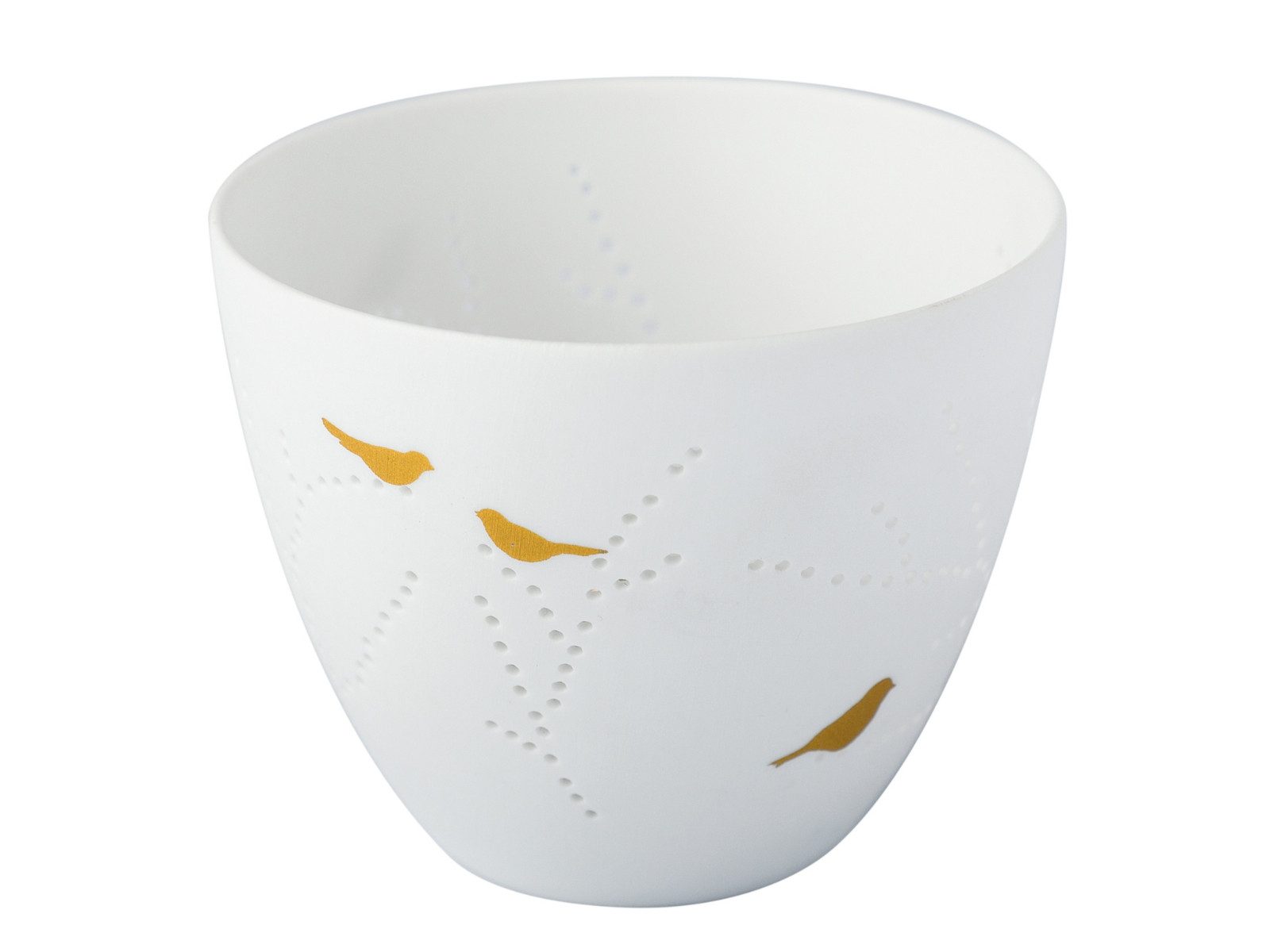 räder design stories Teelichthalter Poesielicht klein Vögel weiß 6,5cm