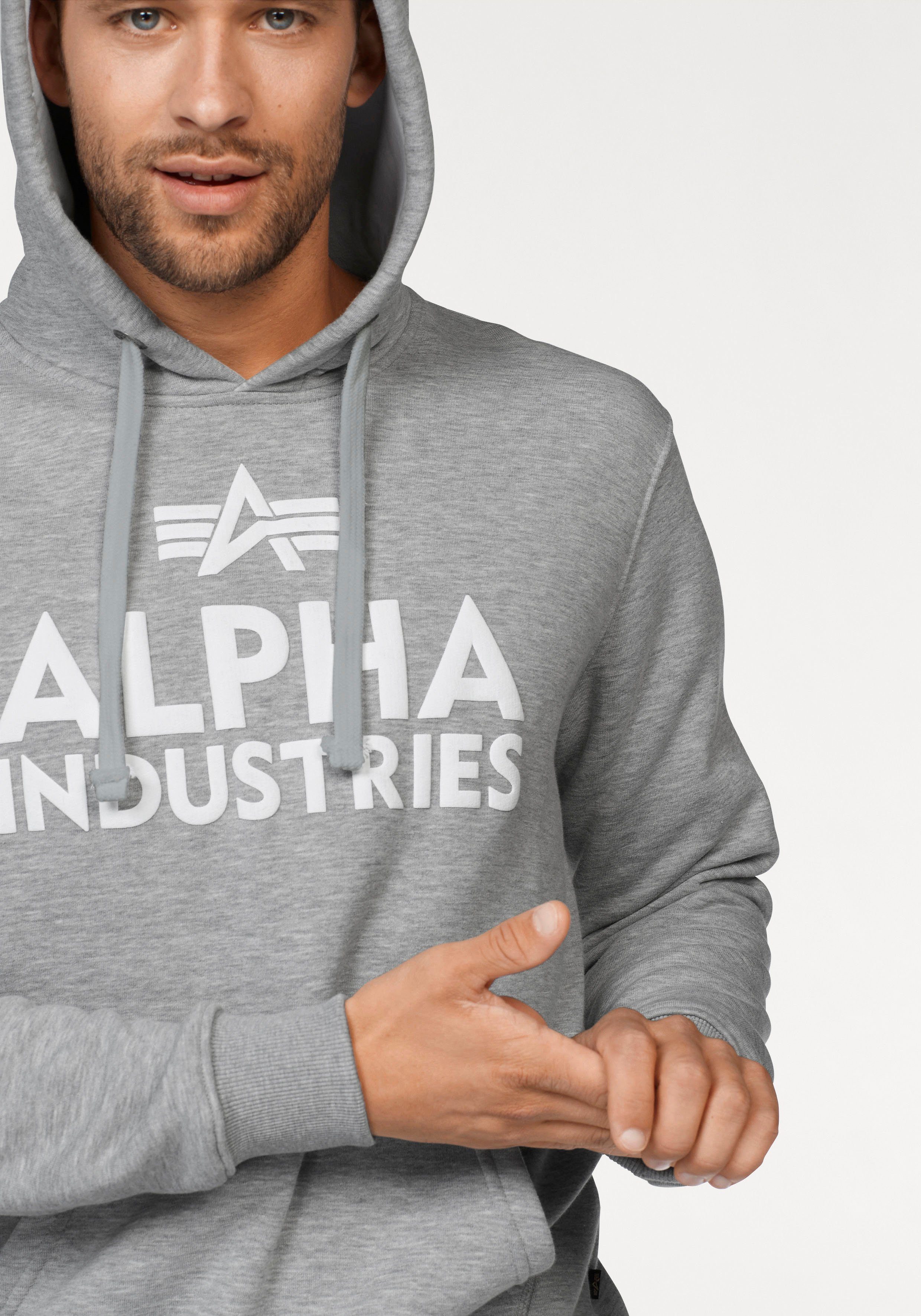 Alpha Industries Kapuzensweatshirt grau-meliert