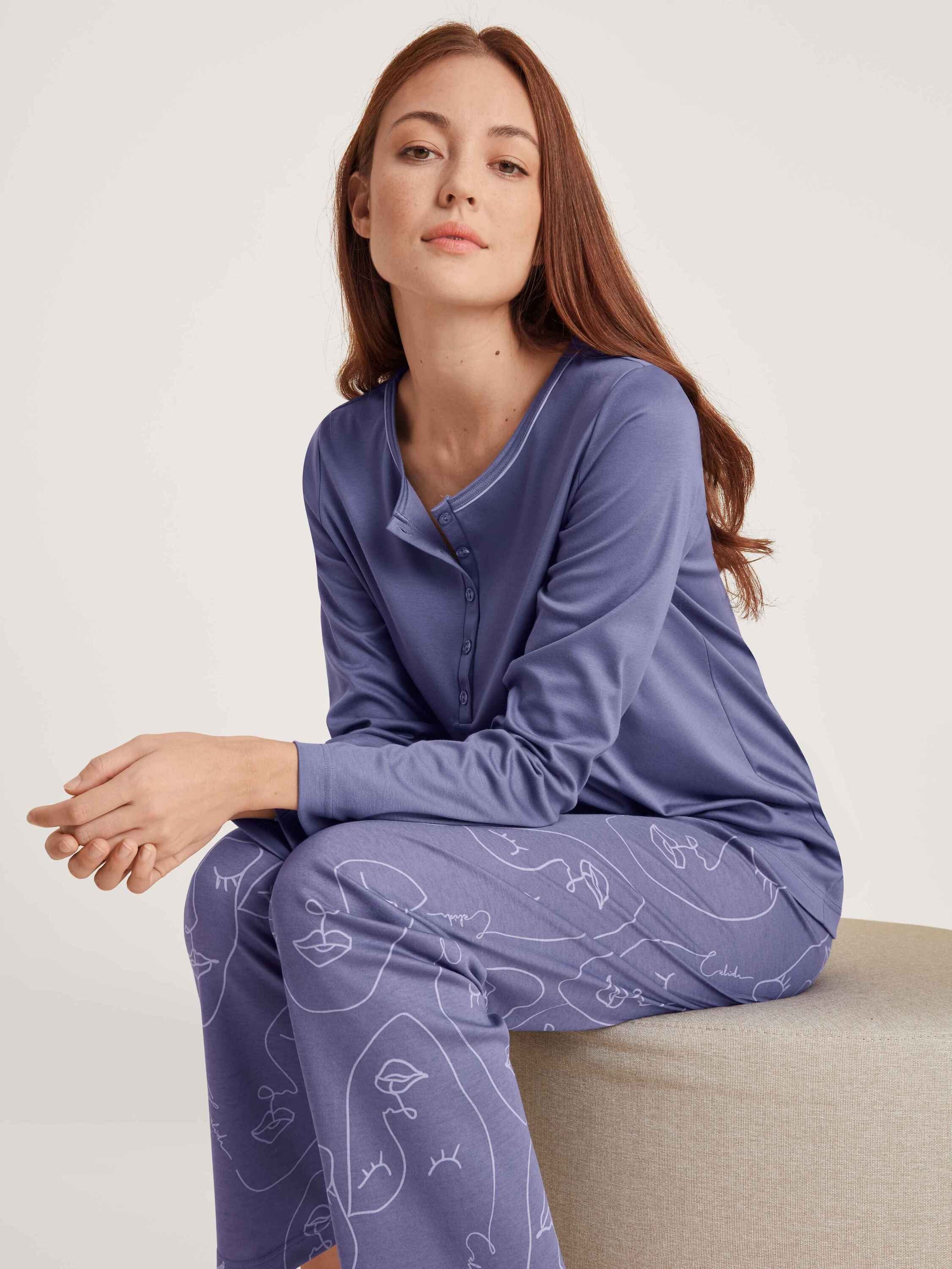 Pyjama twilight tlg) lang purple Pyjama, CALIDA (2