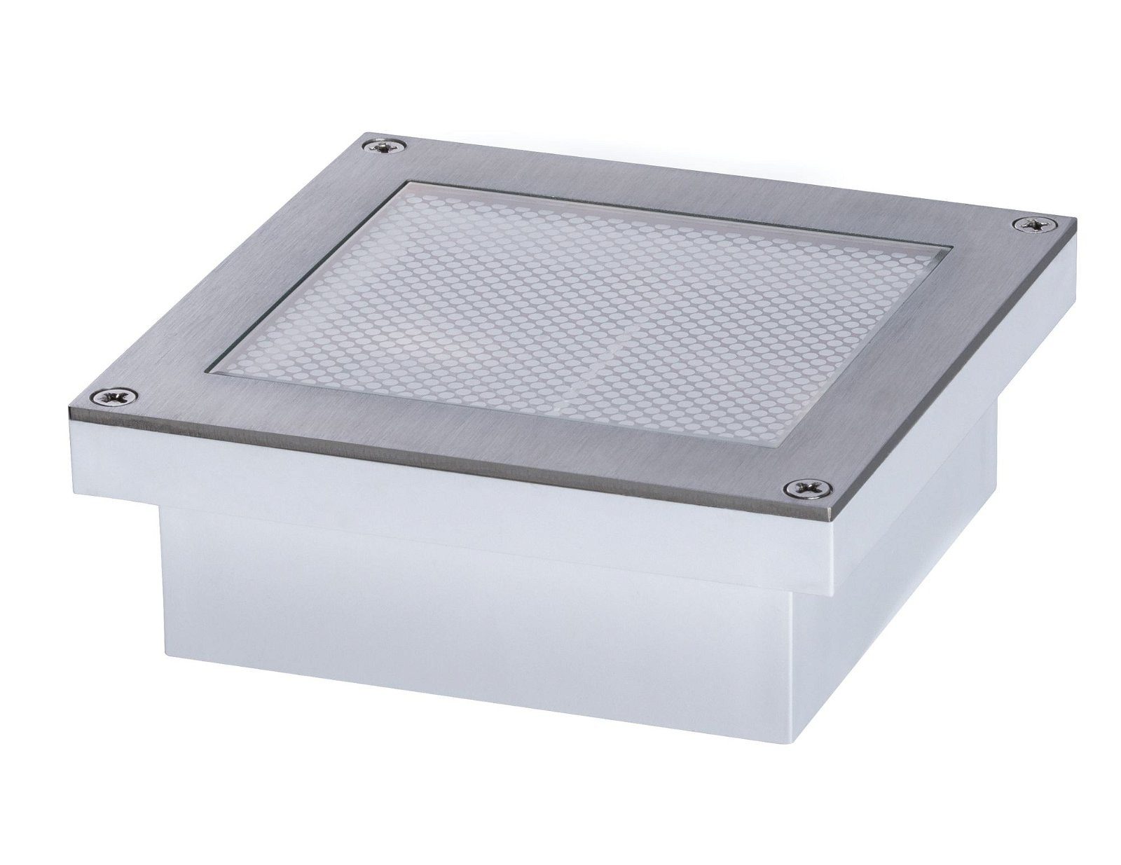 Paulmann LED Einbauleuchte Brick IP67 100x100mm 3000K 0,8W 25lm 230V Alu, Grau Metall, Edelstahl, LED fest integriert, Warmweiß, Bodeneinbauleuchte, Bewegungsmelder