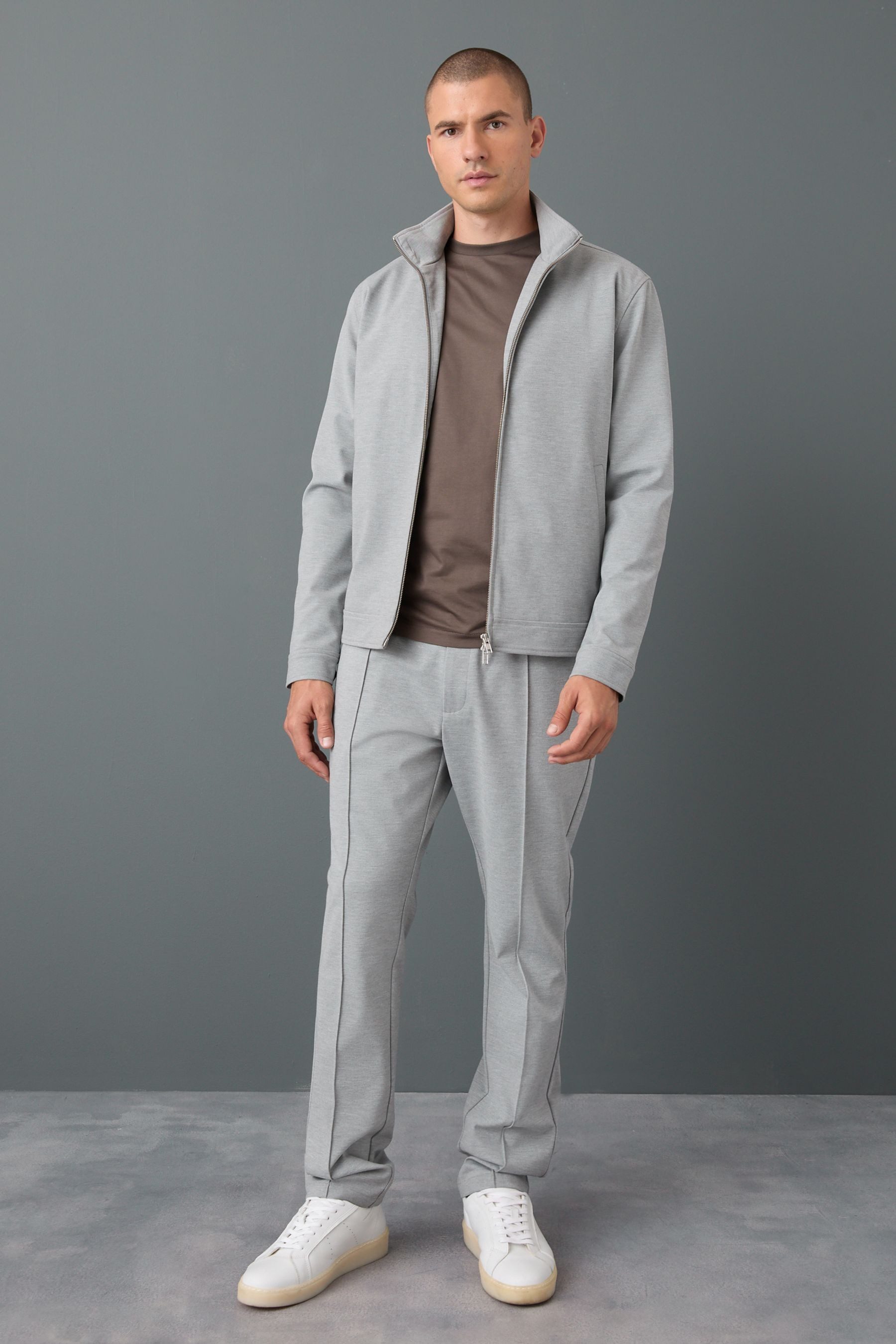 Next Dehnbund-Hose Elegante Slim Fit Hose mit Elastikbund und Wolle (1-tlg)