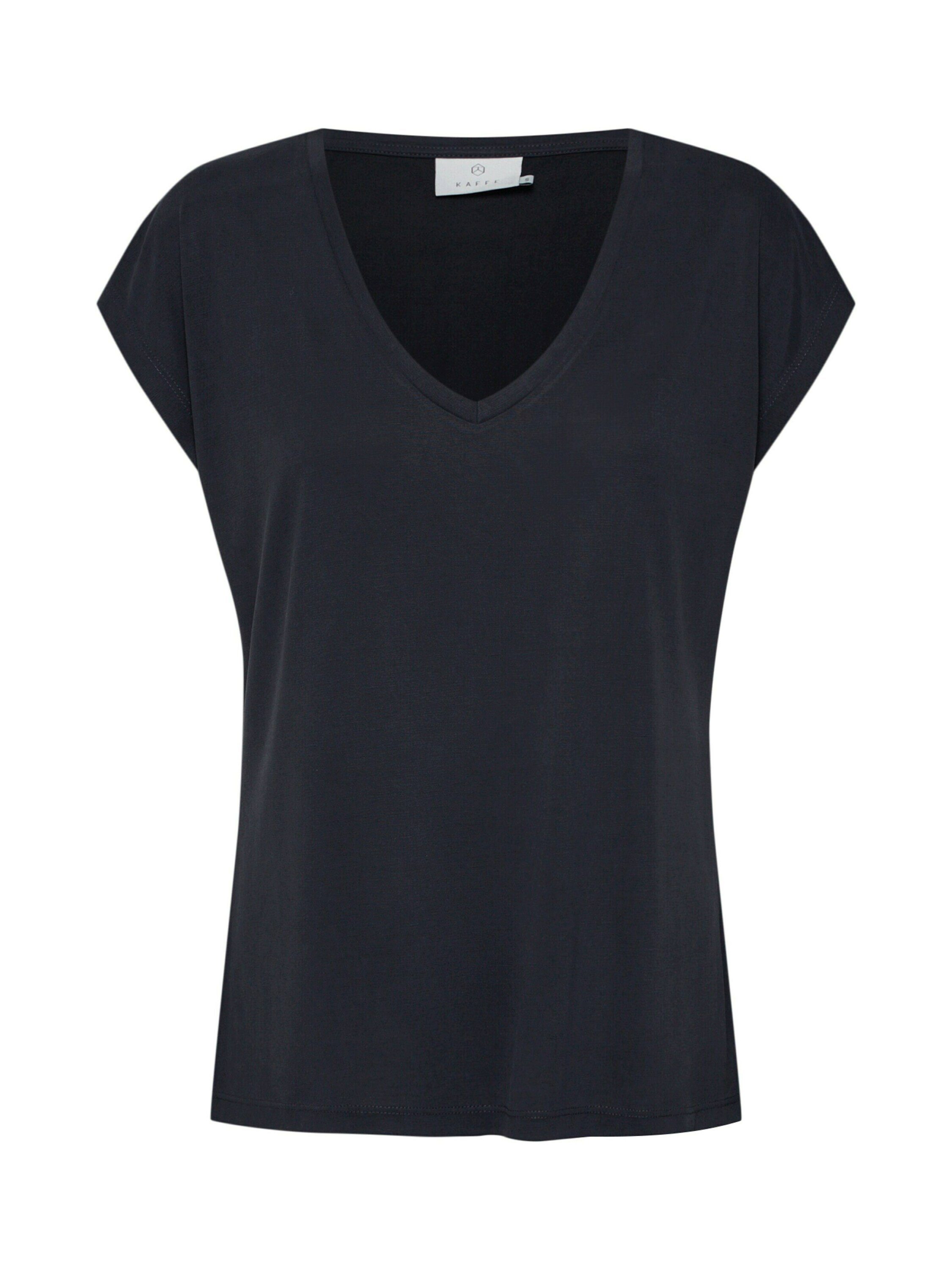 KAFFE T-Shirt Lise (1-tlg) Plain/ohne Details, Abgesteppter Saum/Kante