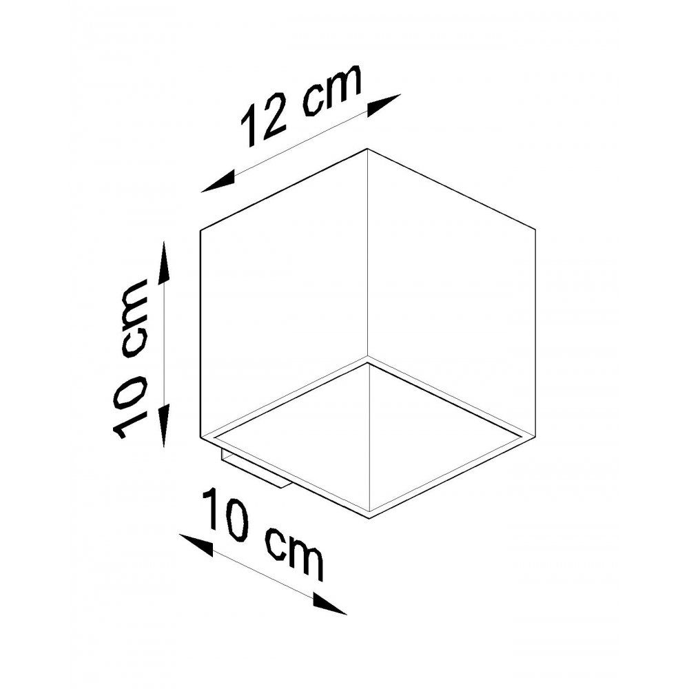 SOLLUX lighting 1 Wandlampe ca. G9, QUAD Wandleuchte weiß, Deckenleuchte 10x12x10 1x cm