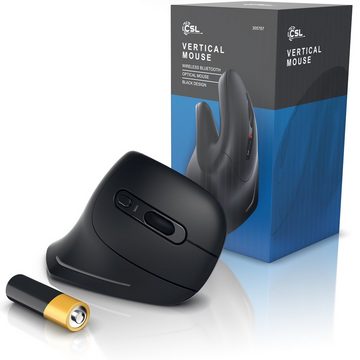 CSL ergonomische Maus (Bluetooth, Vertikal, optisch, kabellos, Armschonend, bis zu 2400 dpi)
