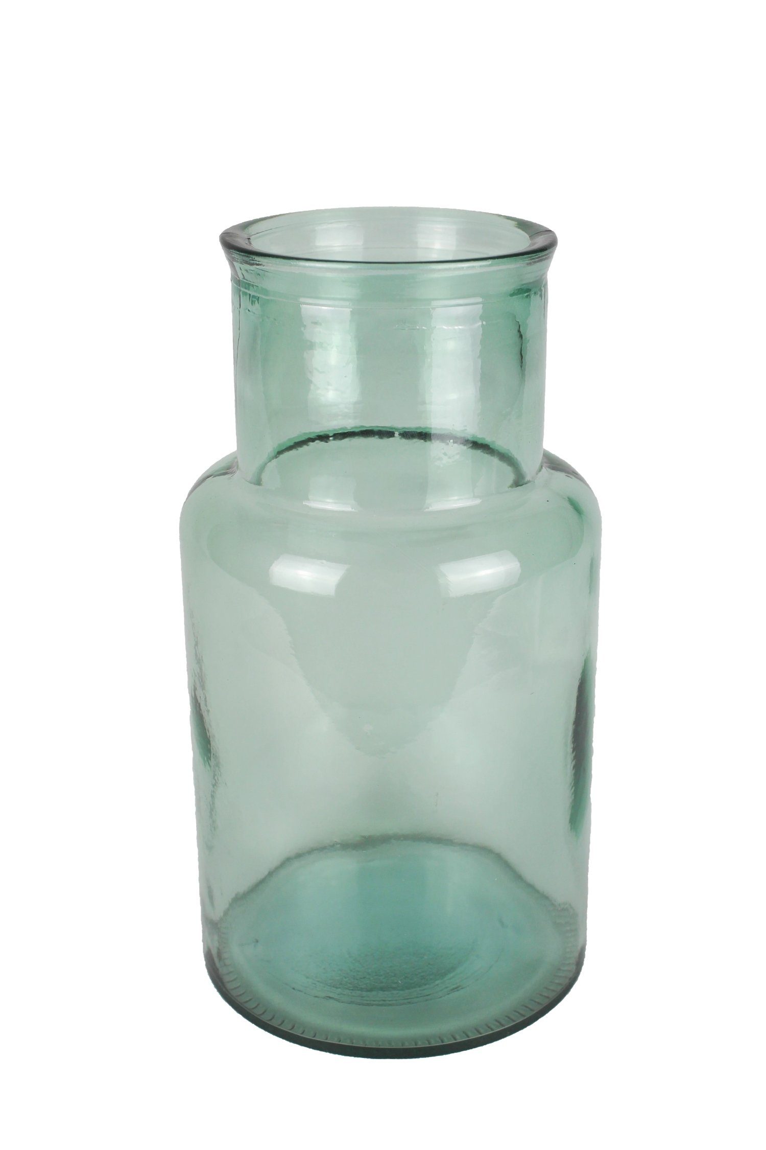 Stück, Vase Glas Collection Home hoch schmal durchscheinend Türkis Glasvase), (1 1x türkis hohem Glasvase Signature Rand Tischvase aus mit cm 28