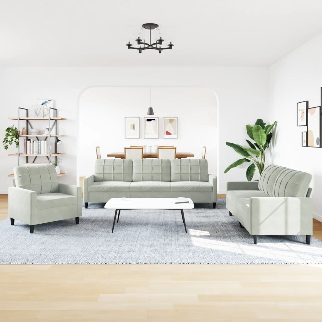 vidaXL Sofa 3-tlg. Sofagarnitur mit Kissen günstig online kaufen