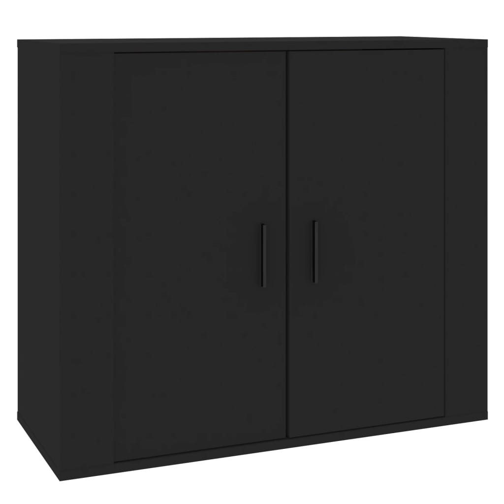 vidaXL Sideboard Sideboard Schwarz 80x33x70 cm Holzwerkstoff (1 St) günstig online kaufen