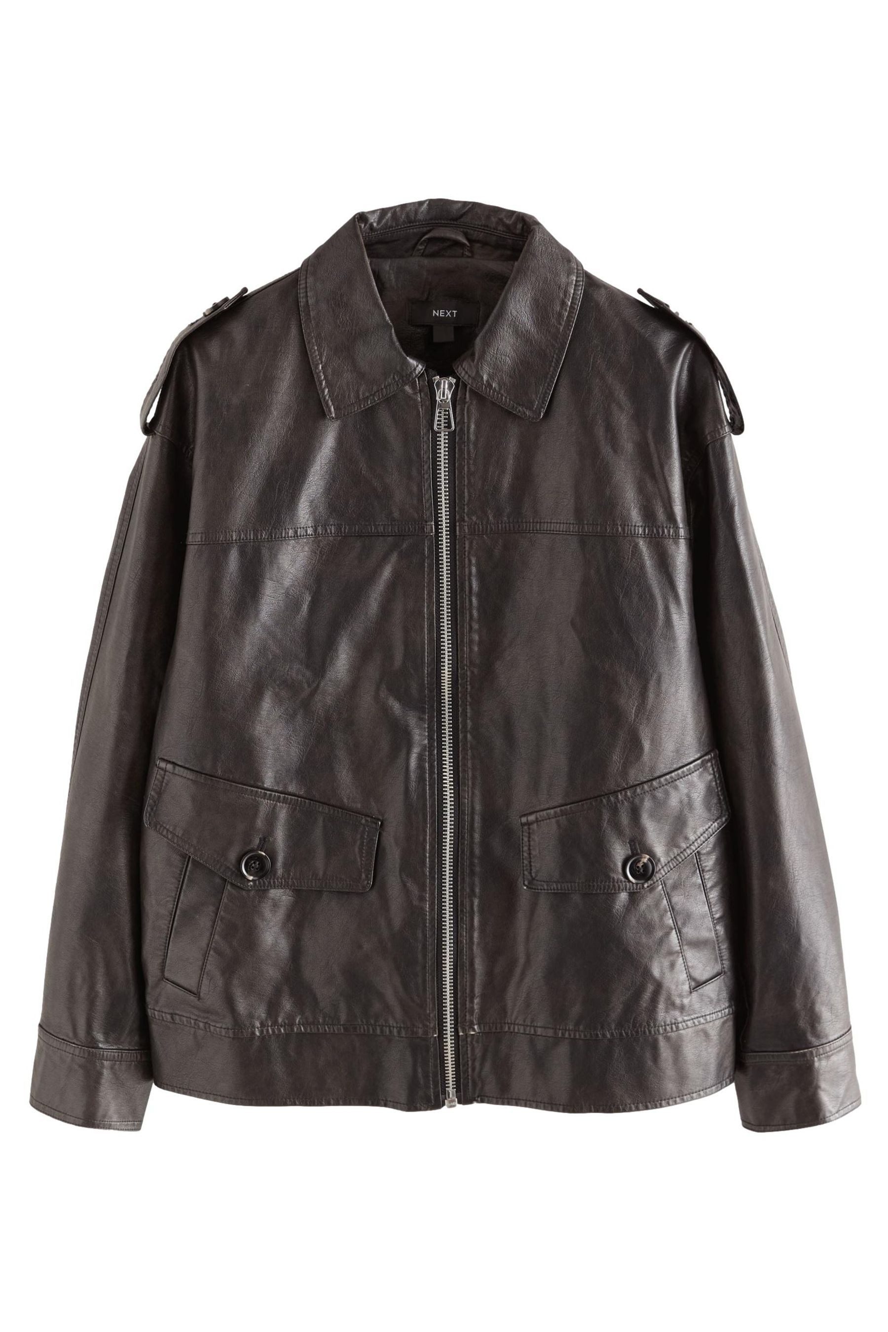 Next Lederimitatjacke Kunstlederjacke (1-St) günstig online kaufen