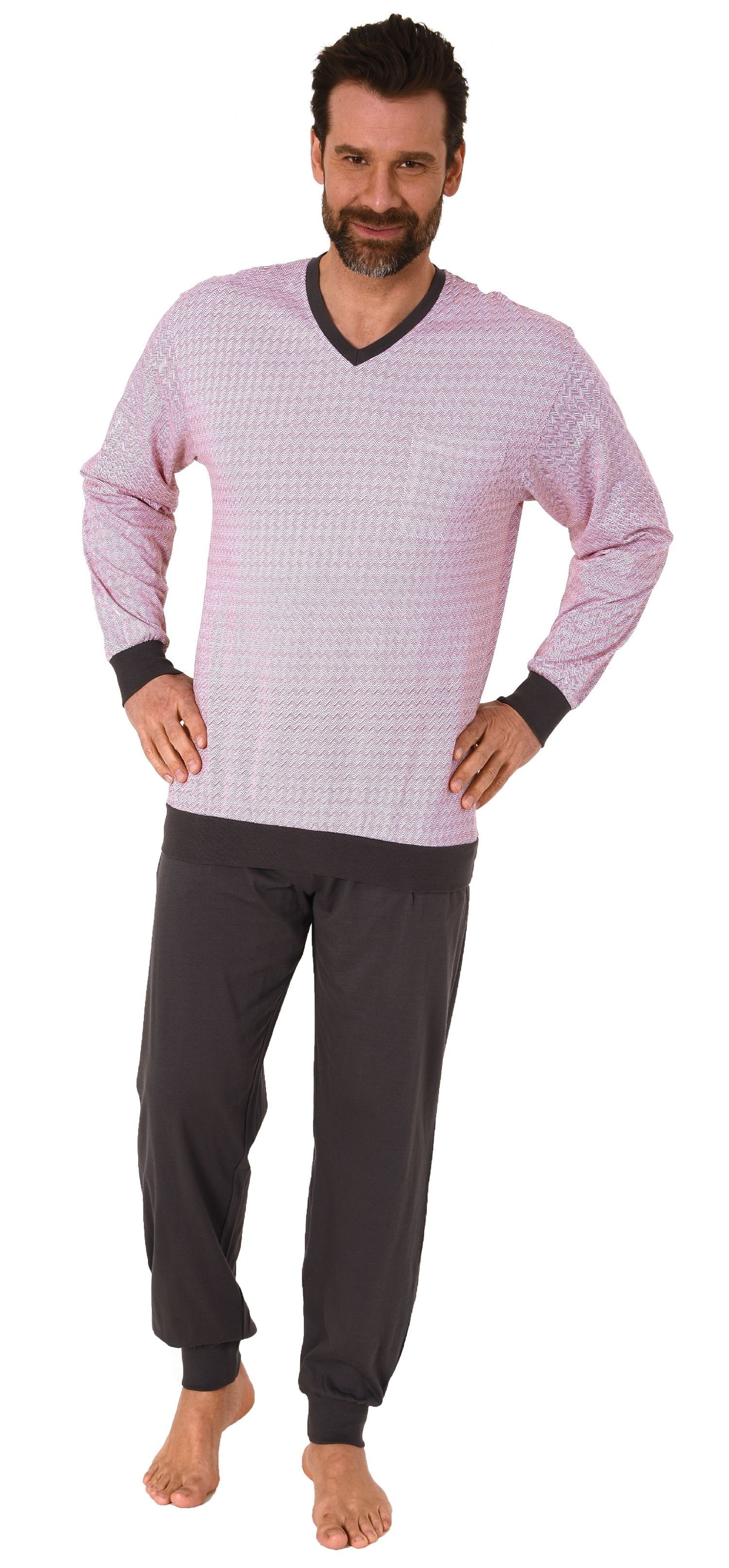 Normann Pyjama Herren langarm Schlafanzug mit günstig online kaufen