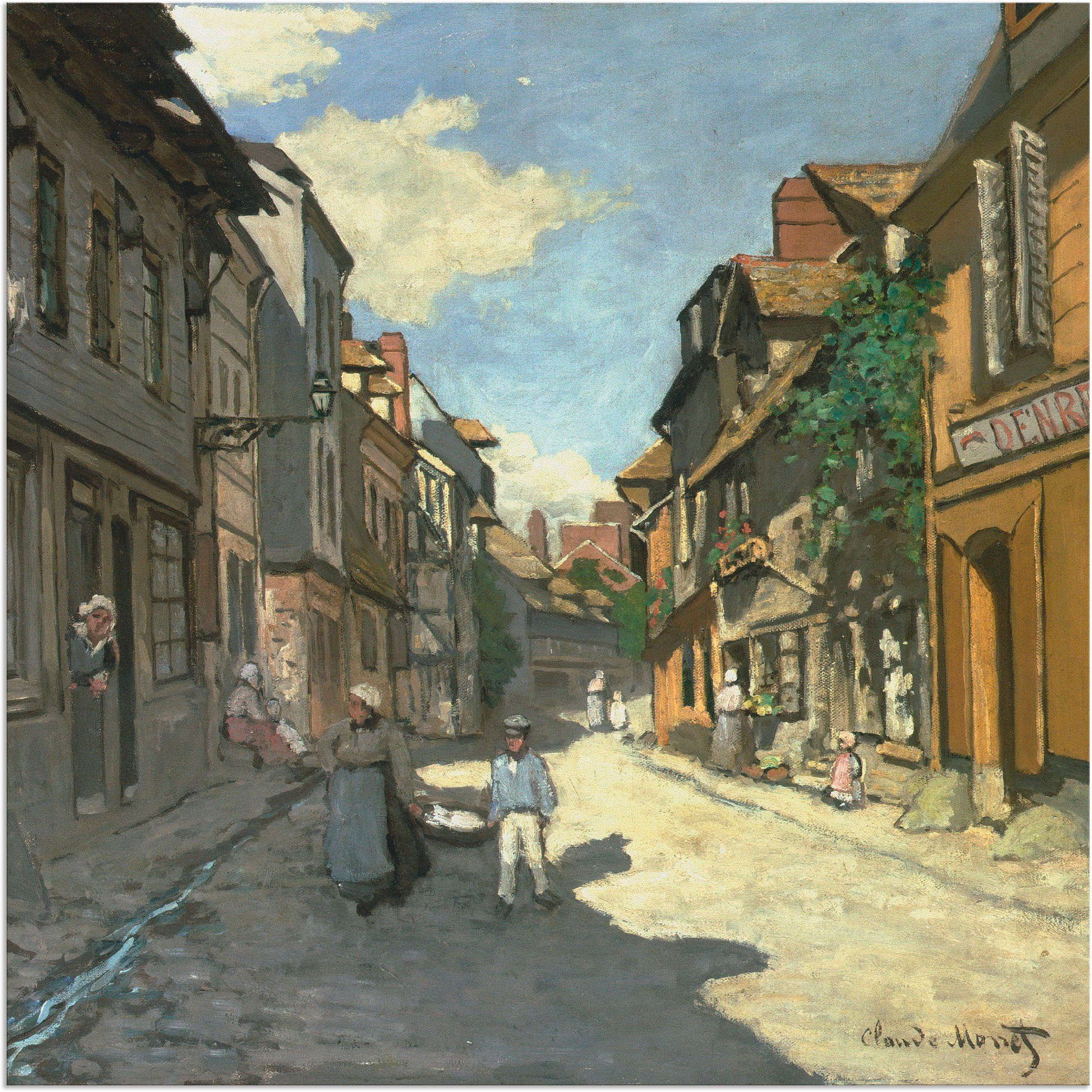 in Leinwandbild, Normandie, Artland Alubild, oder versch. Dorfstrasse, (1 Wandaufkleber Poster Größen als St), Wandbild Gebäude