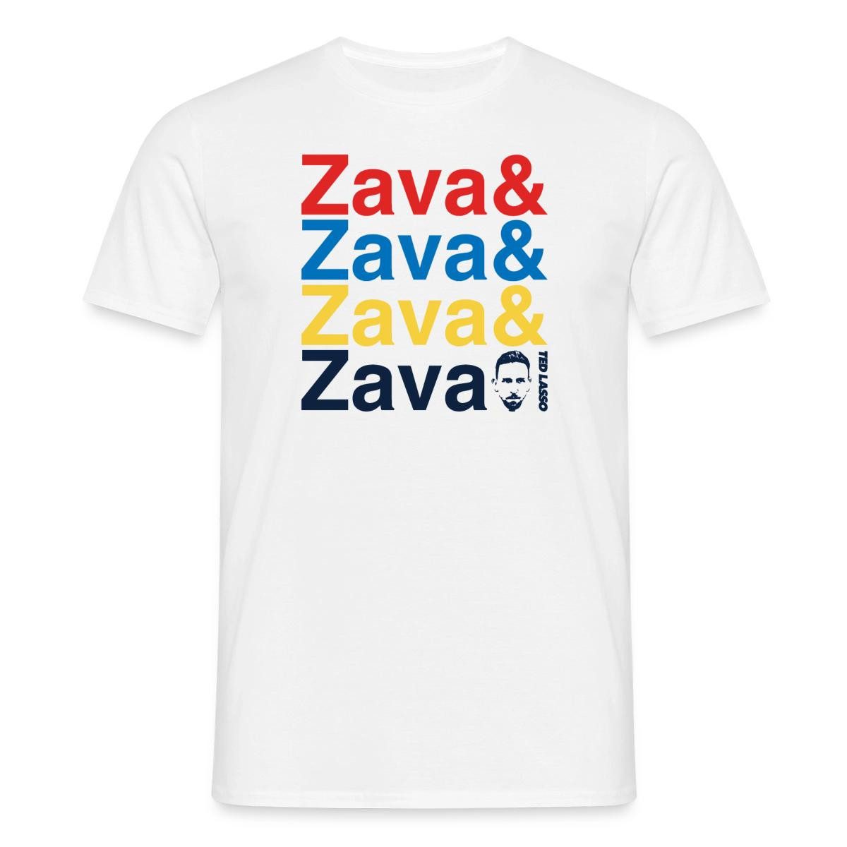 T-Shirt Ted Lasso Zava Bunter Schriftzug Männer T-Shirt
