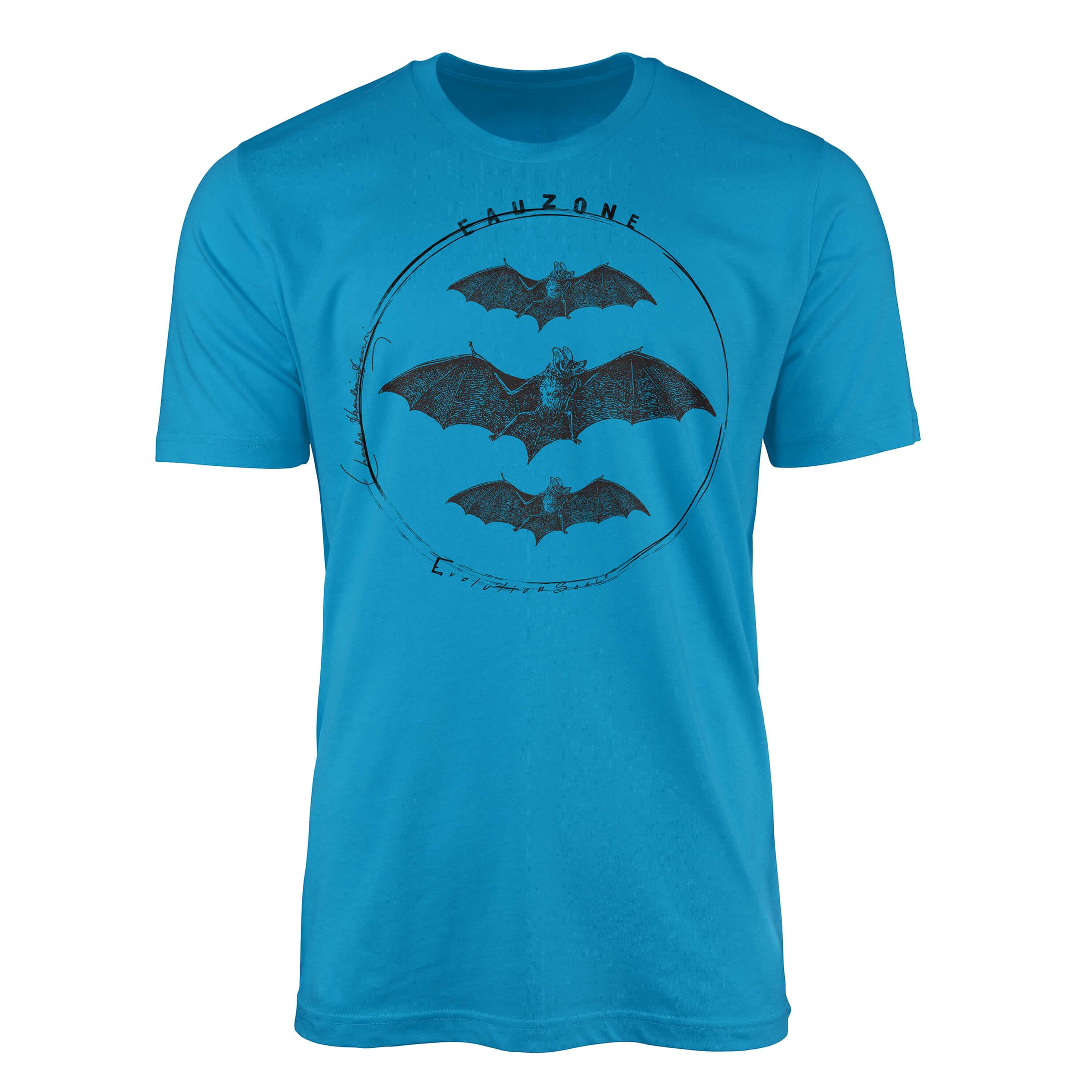 Sinus Art T-Shirt Evolution Herren T-Shirt Fledermaus Atoll