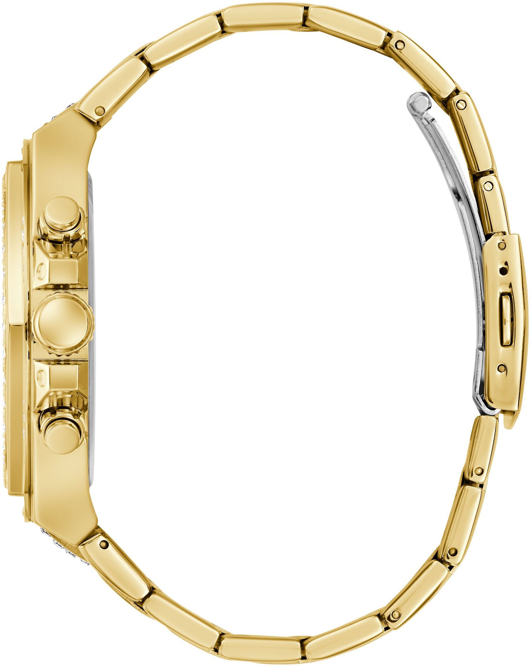 Guess Multifunktionsuhr FURY GW0899G2, Quarzuhr, Armbanduhr, Herrenuhr, Datum, Wochentag, Edelstahlarmband