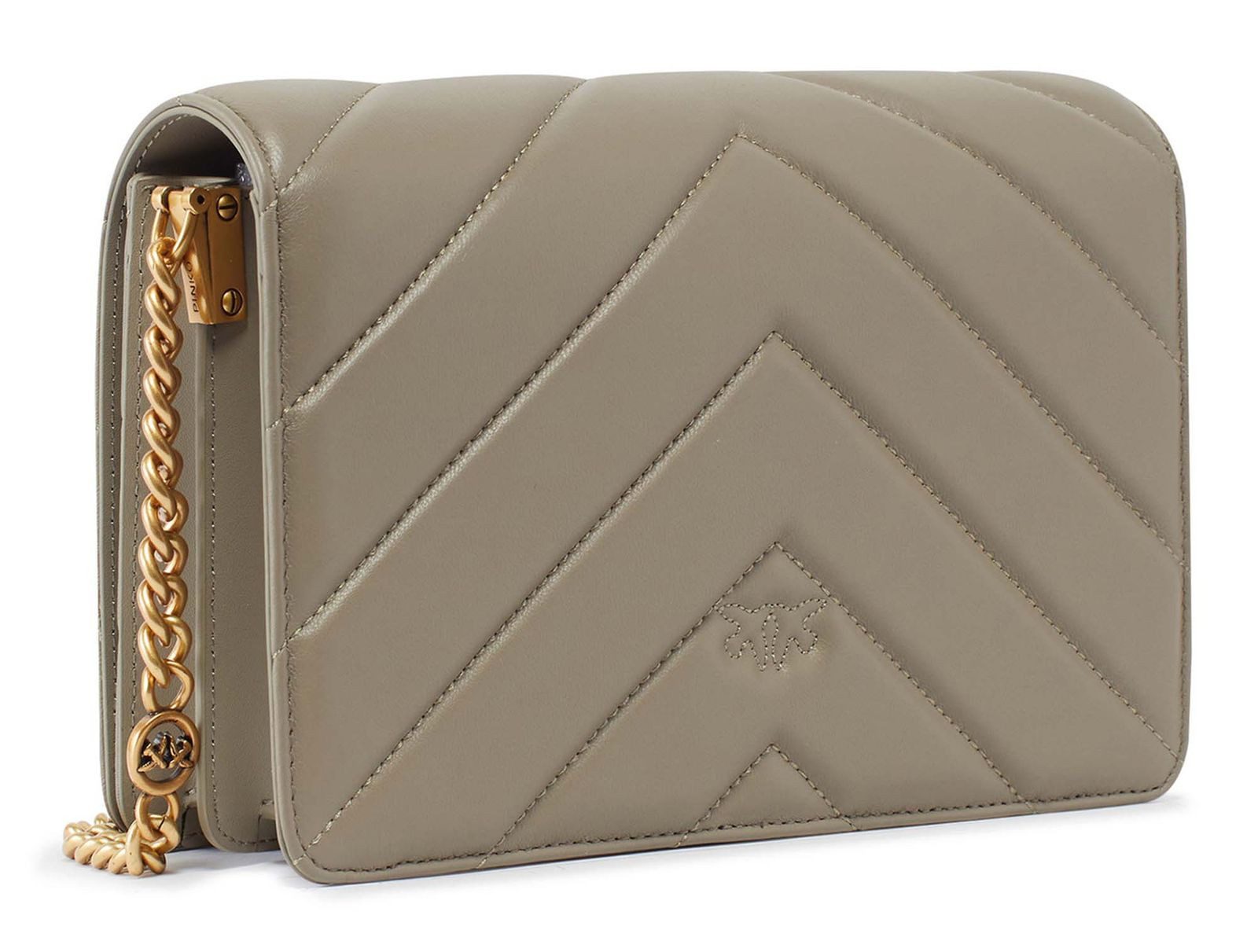 PINKO Umhängetasche Classic Sheep Nappa Big Chevron, aus echtem Schafsleder