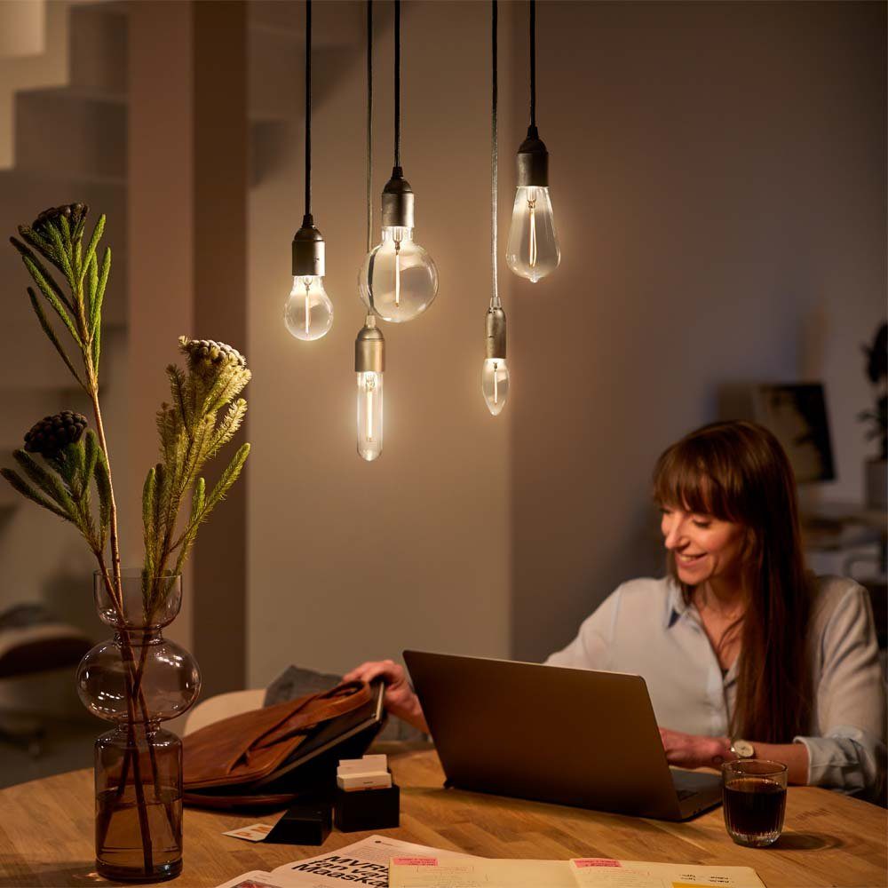 Philips LED-Leuchtmittel LED Lampe ersetzt A60, E27 Grau, warmweiß, 136 n.v, Lumen, 11W, warmweiss Standardform