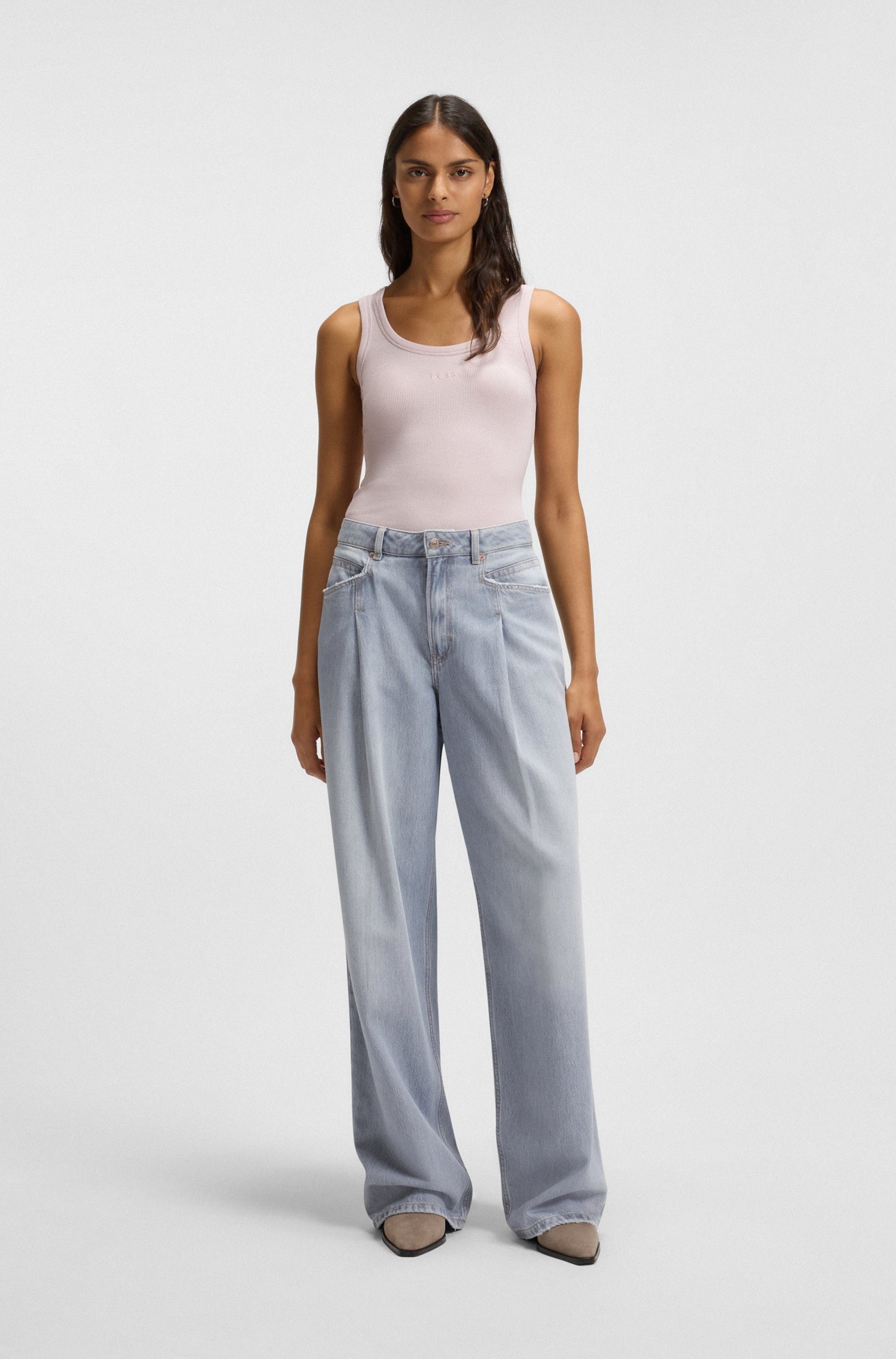 BOSS ORANGE Longtop Ematite Premium Damenmode mit Rundhalsausschnitt günstig online kaufen