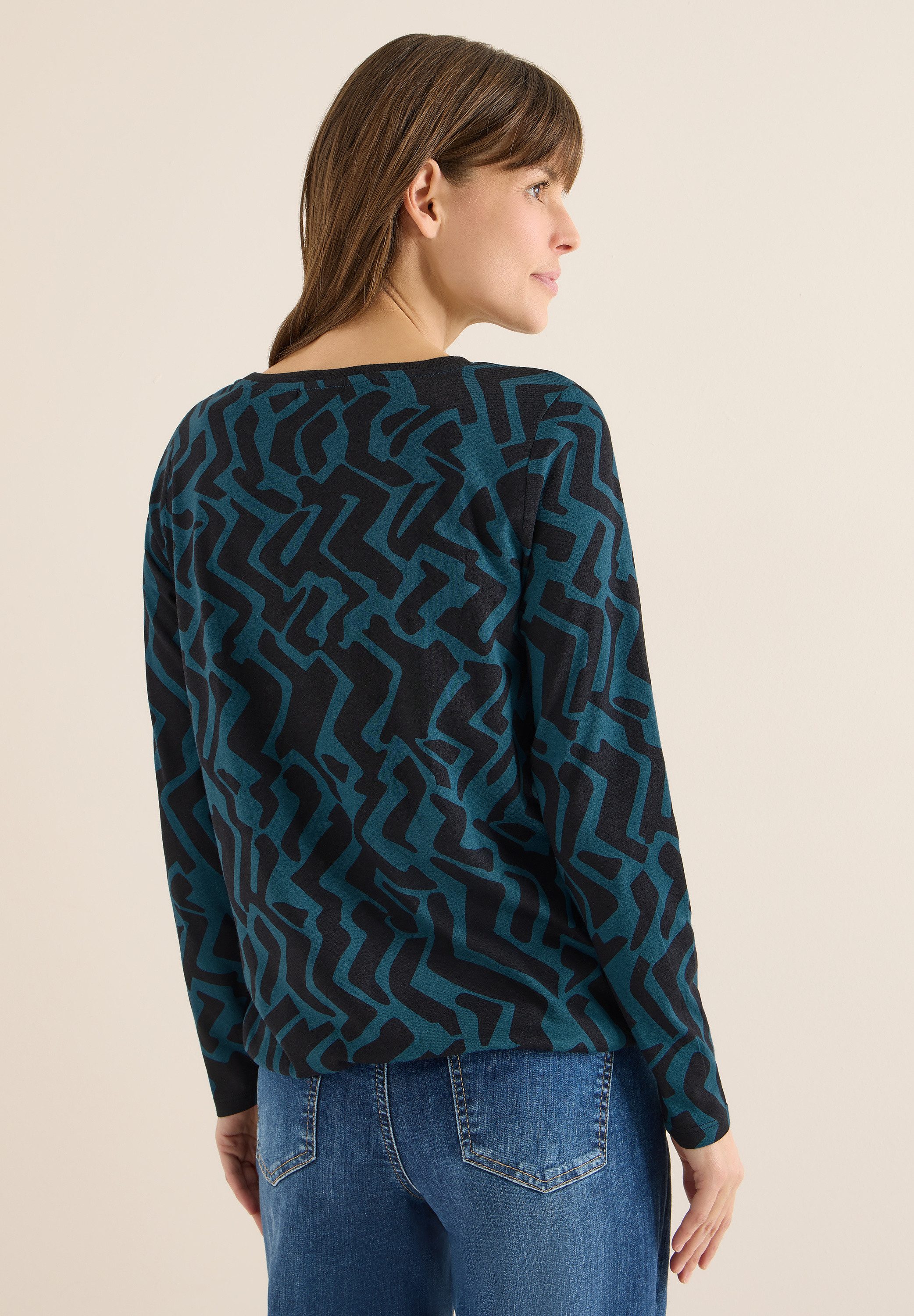 CECIL Langarmshirt mit grafischem Muster günstig online kaufen