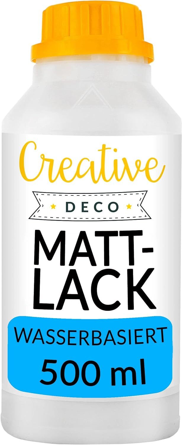 Creative Deco Klarlack Acryl Glanzlack / Mattlack Oberflächenfinish Farbloser Lack, auf Wasserbasis
