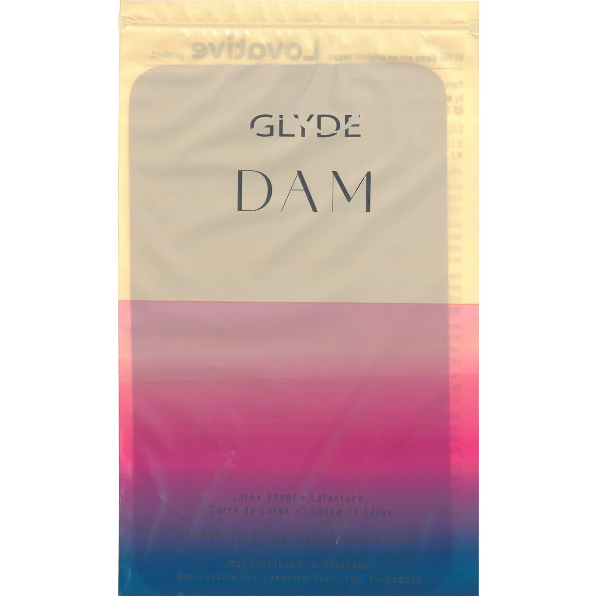 Glyde Kondome Glyde Oral Dental Dams 100 farbige Latex-Schutz- Lecktücher mit Duft Variante: Purple/Wildberry, 100 St., seidenweiche Latex-Tücher für Oralverkehr, Lila gefärbt - Lecktücher mit Waldfrucht-Duft