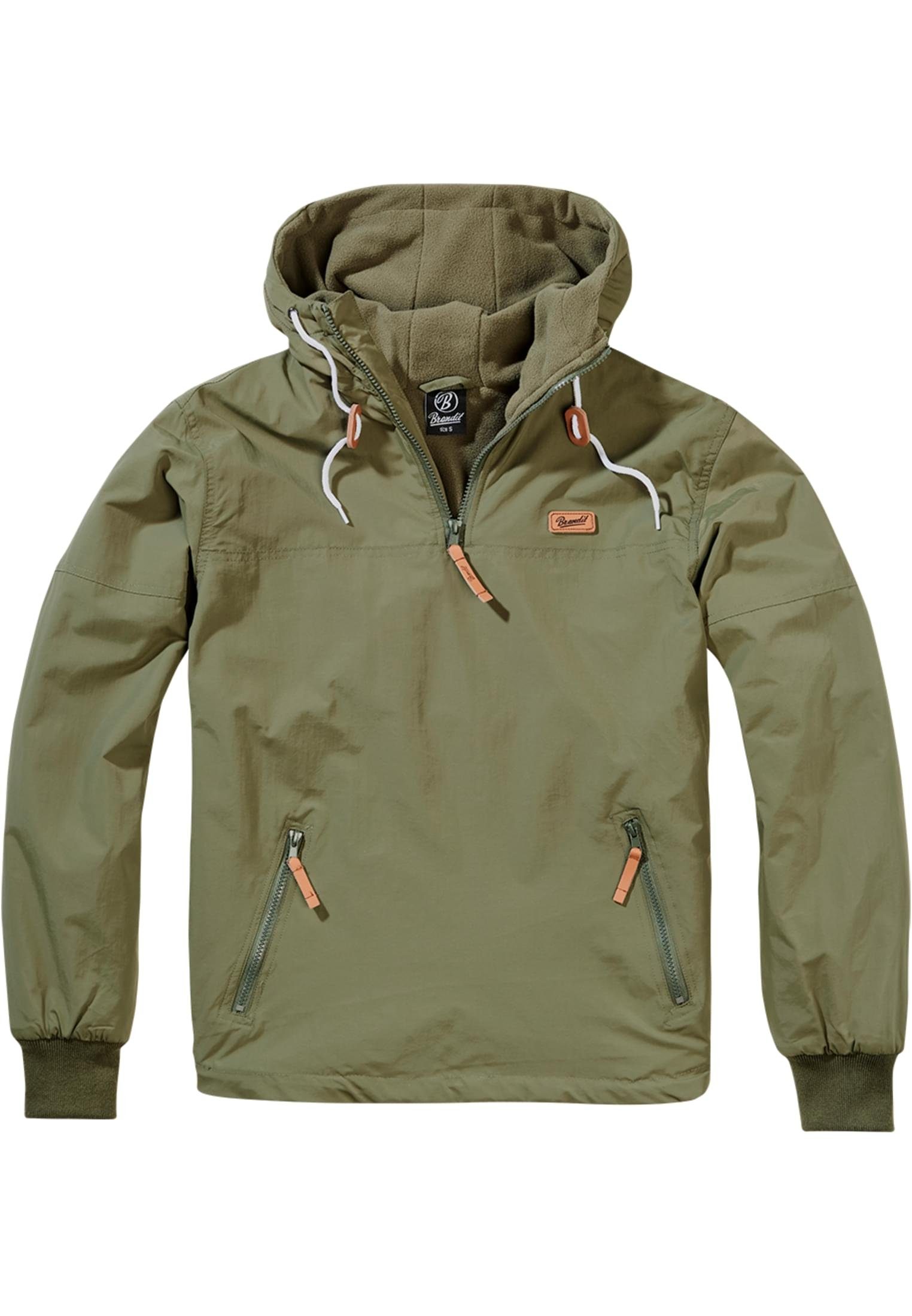 Herren Sommerjacke Windbreaker olive Brandit (1-St) Pull Over